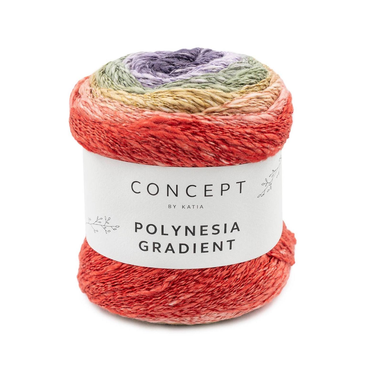 katia polynesia gradient - coral/kaki/lilac (301) - 200gr (660mt) | 1pc