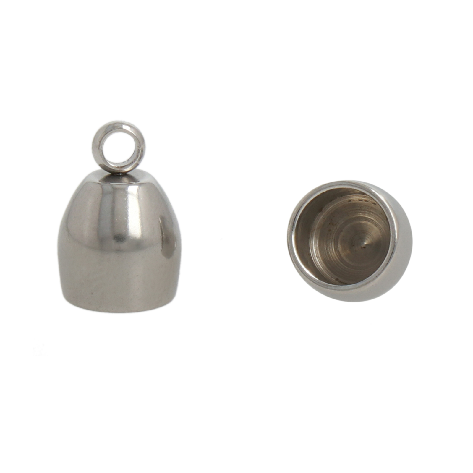 stainless steel crimp end 11,5x7,5mm (width 6mm) | 4pc
