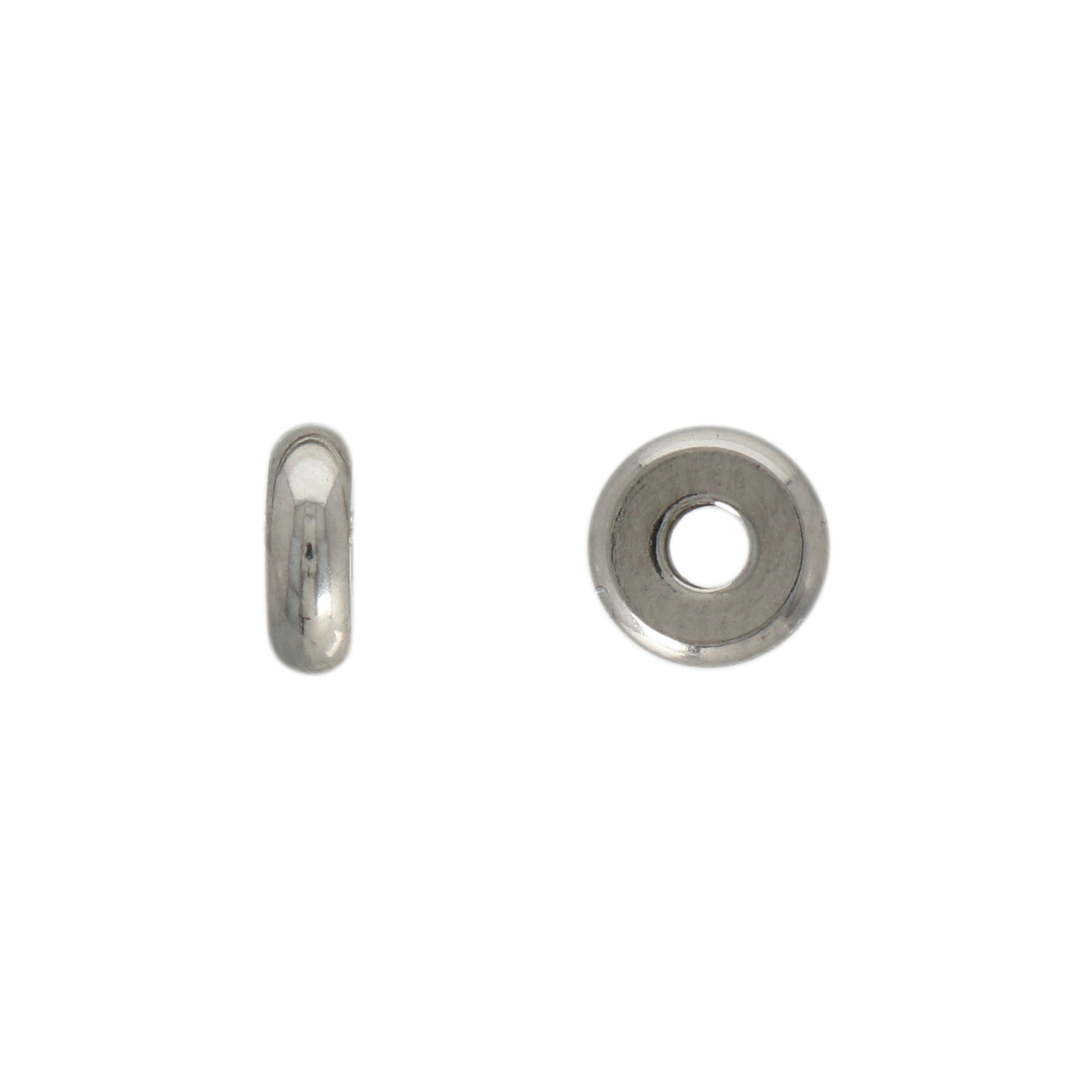 stainless steel spacer heishi bead 6x2mm | 25pc