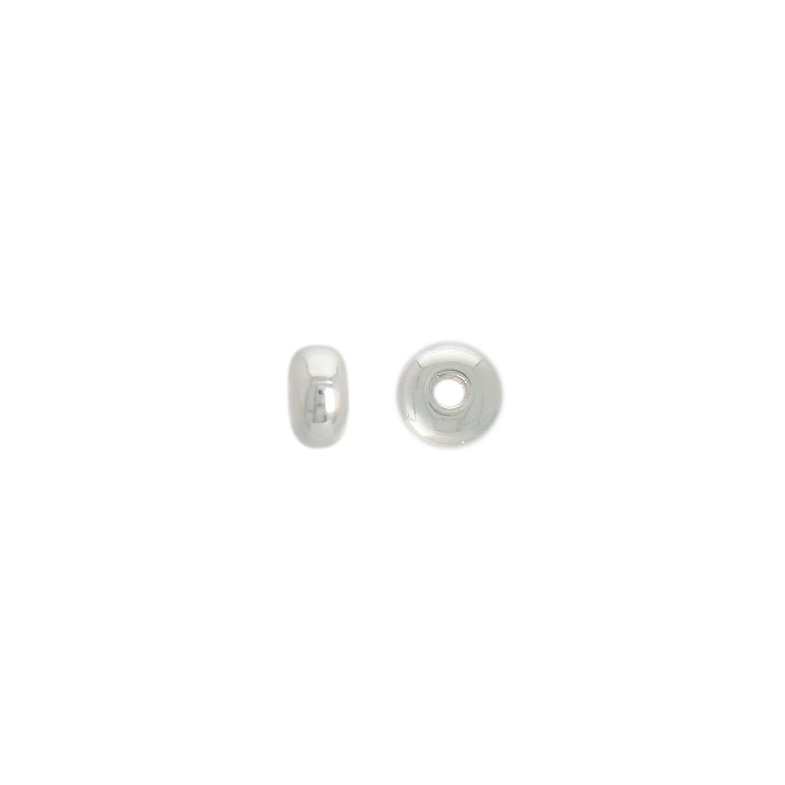 silver plated roundelle spacer bead 3x2mm | 144pc