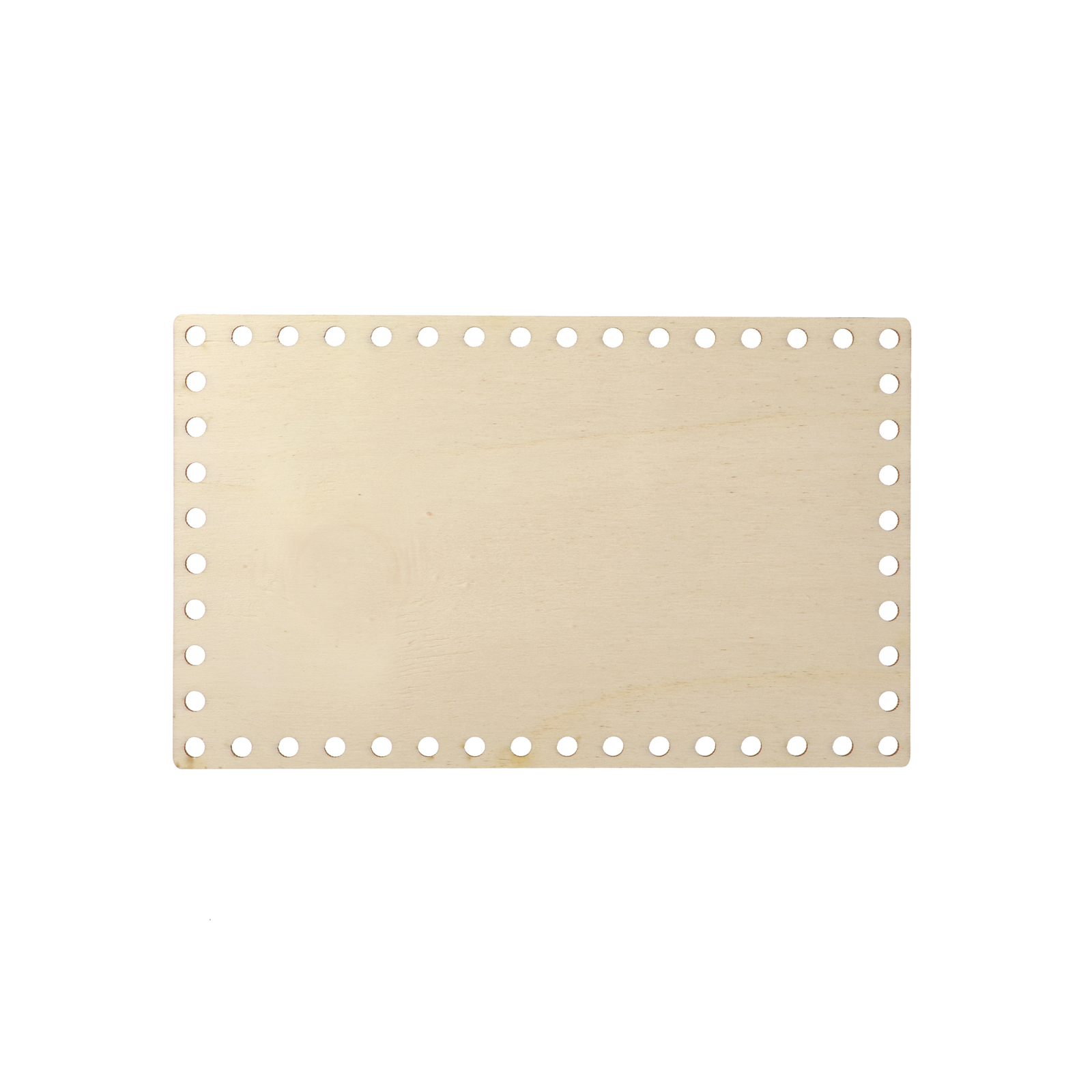 wood bottom bag rectangle 22x13,5cm - hole 7mm | 1pc