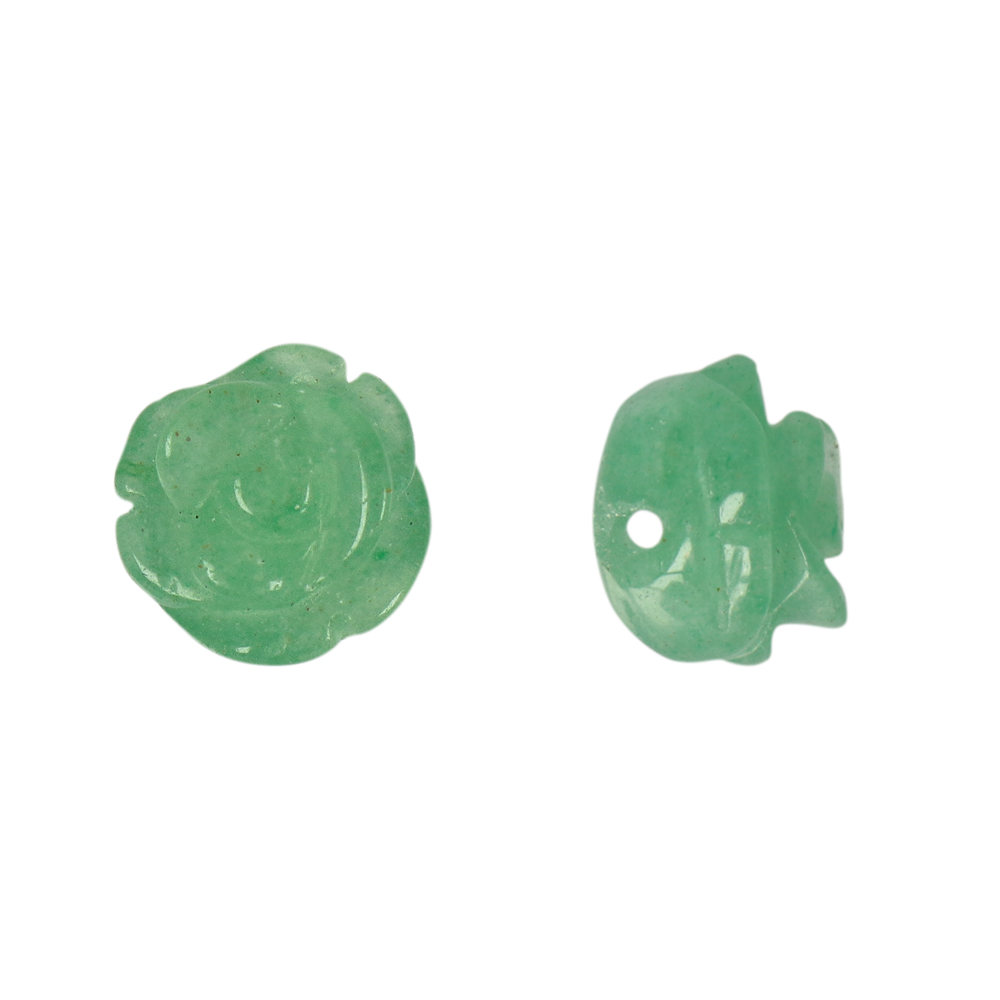 green aventurine flower 10mm | 2pc