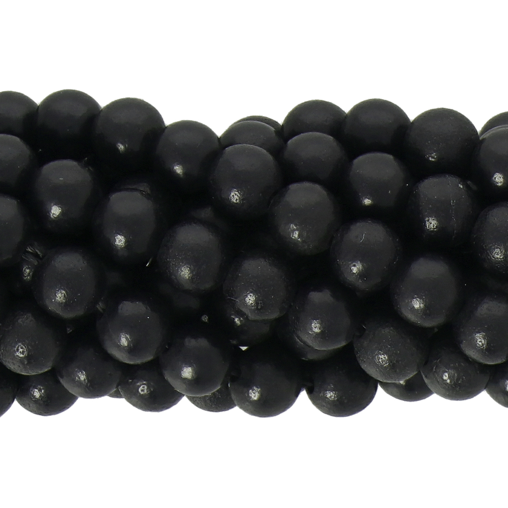 shungite glatt runde 4mm | strang 38/40cm