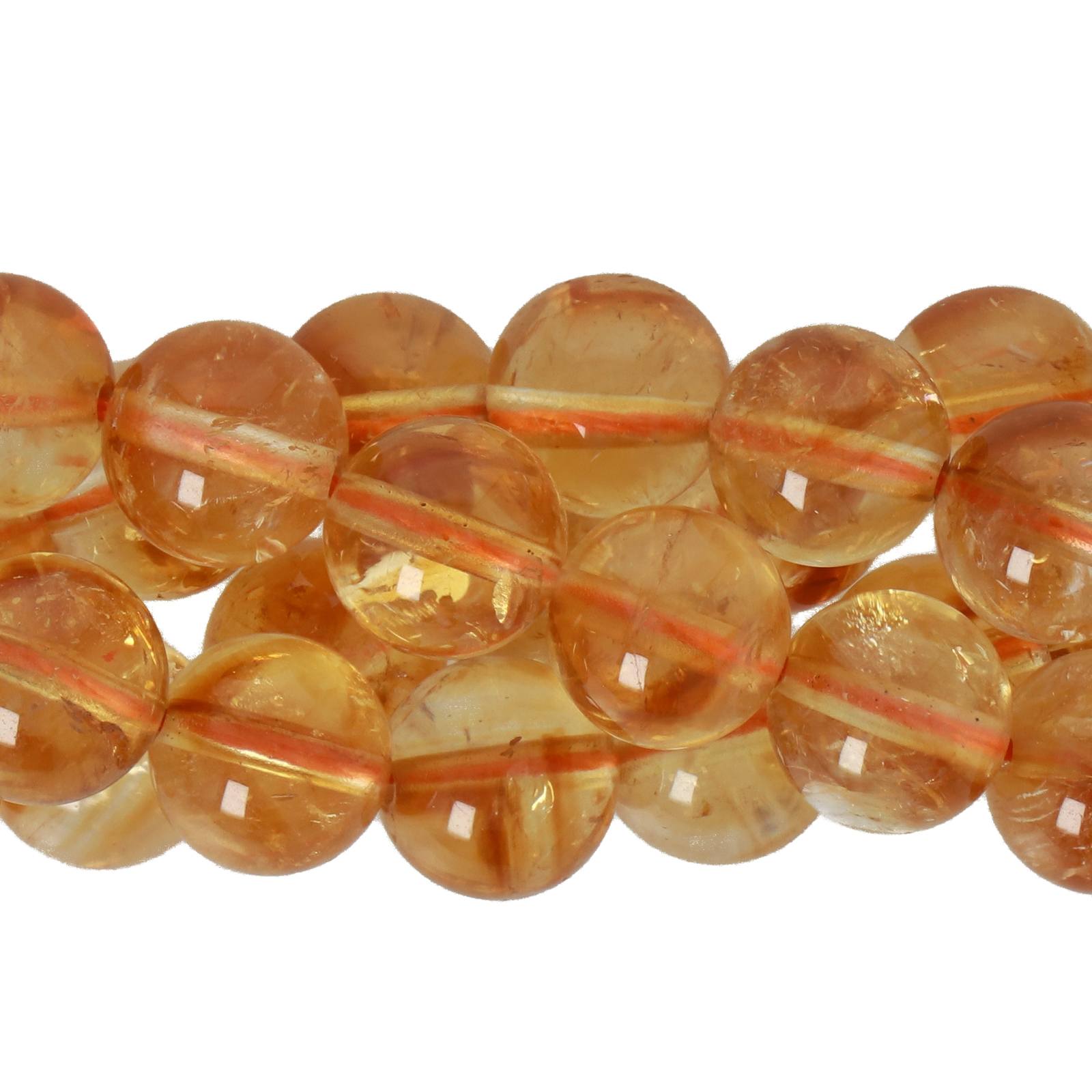 dark citrine smooth round 8mm | 8pc