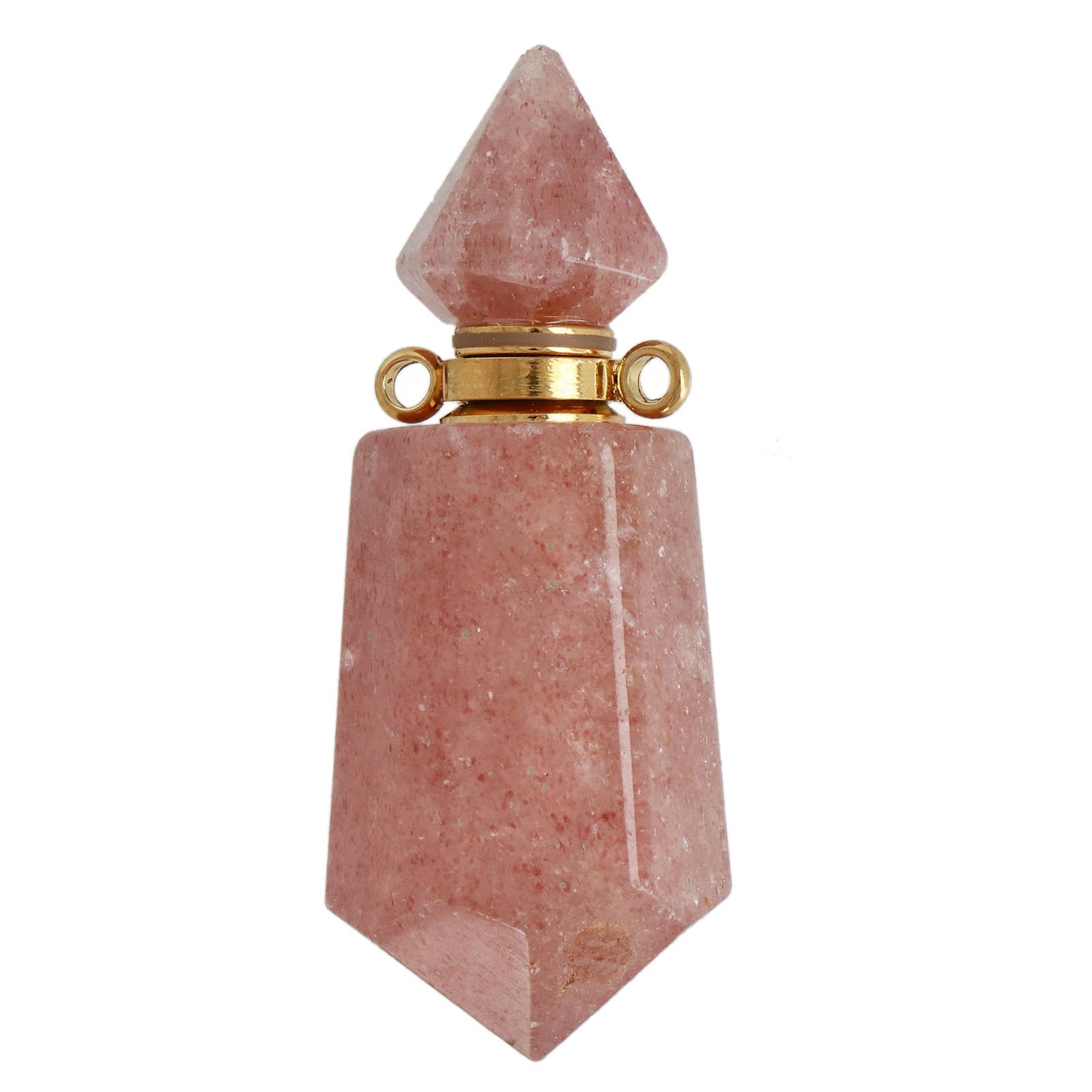 strawberry quartz aromatherapy pendant 37x15mm | 1pc