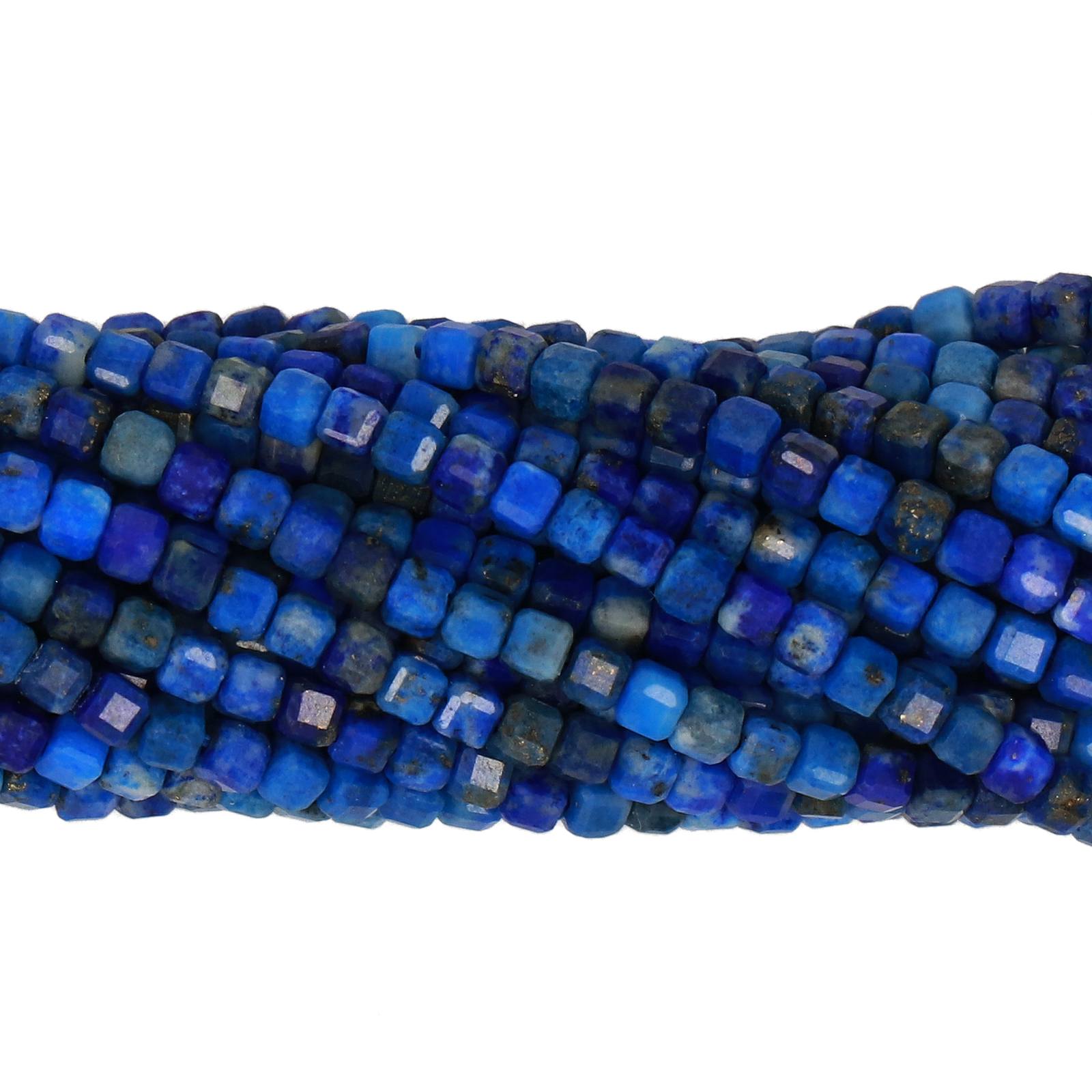 lapislazzuli cube faceted 2,5mm aprox | 15/16-inch strand