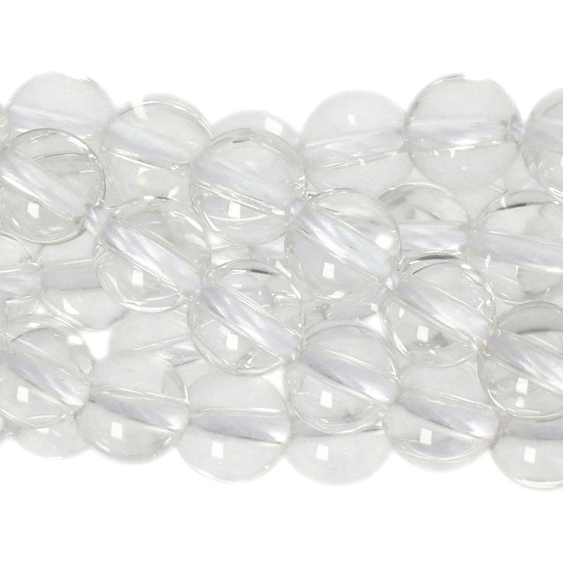 rock crystal smooth round 8mm | 15/16-inch strand