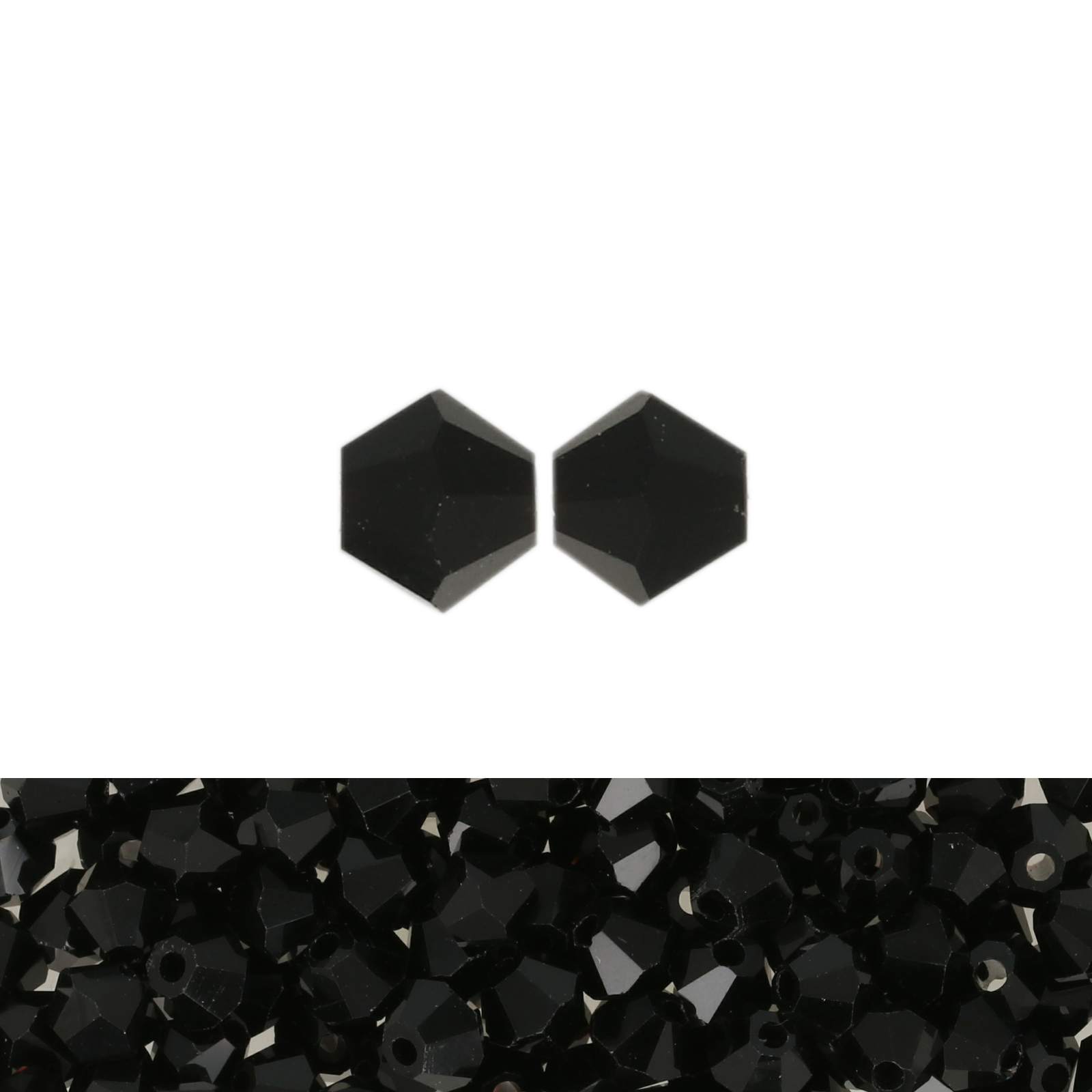 doppelkegel brilliant jet 4mm | 120st