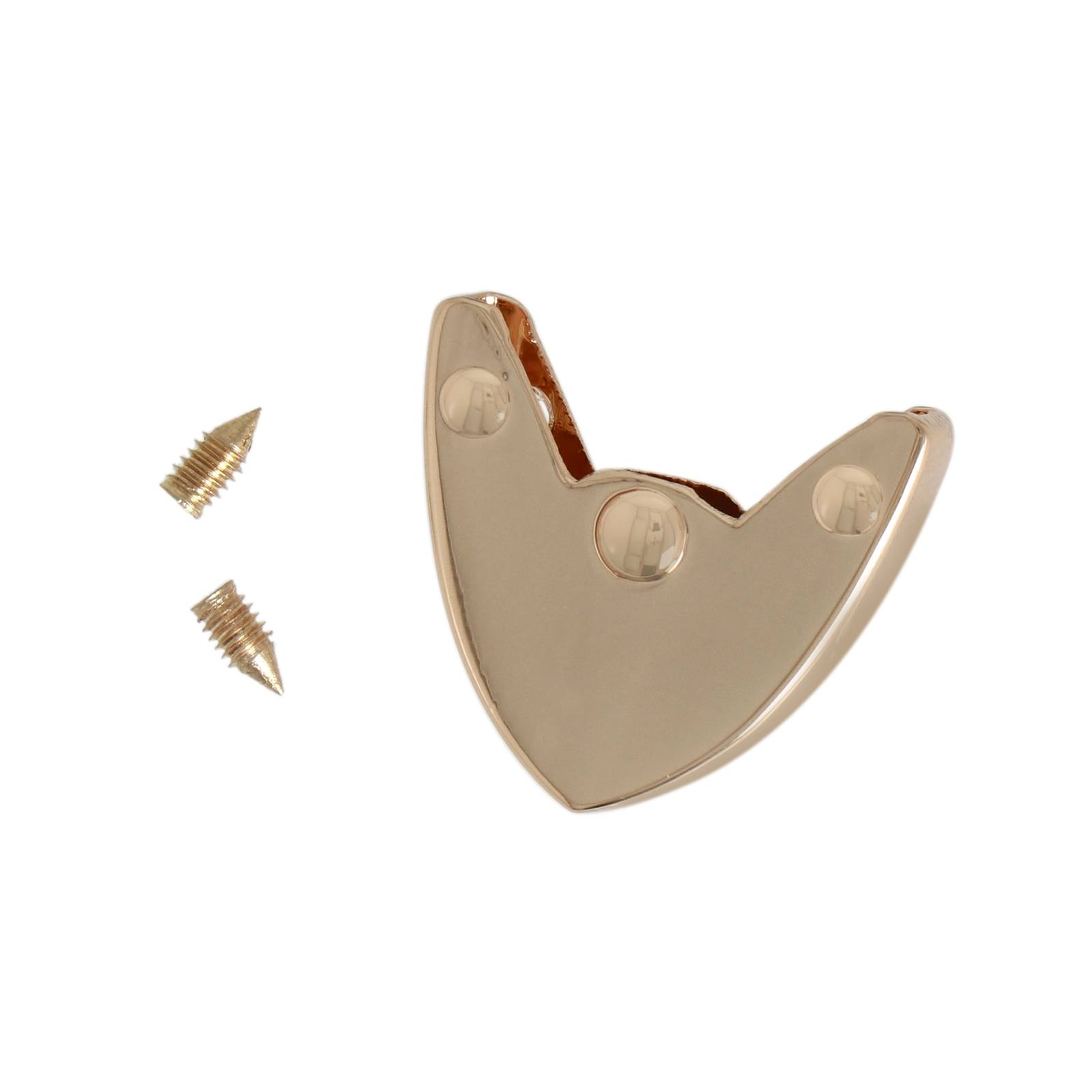 gold v-shaped belt end 22x20mm | 1pc