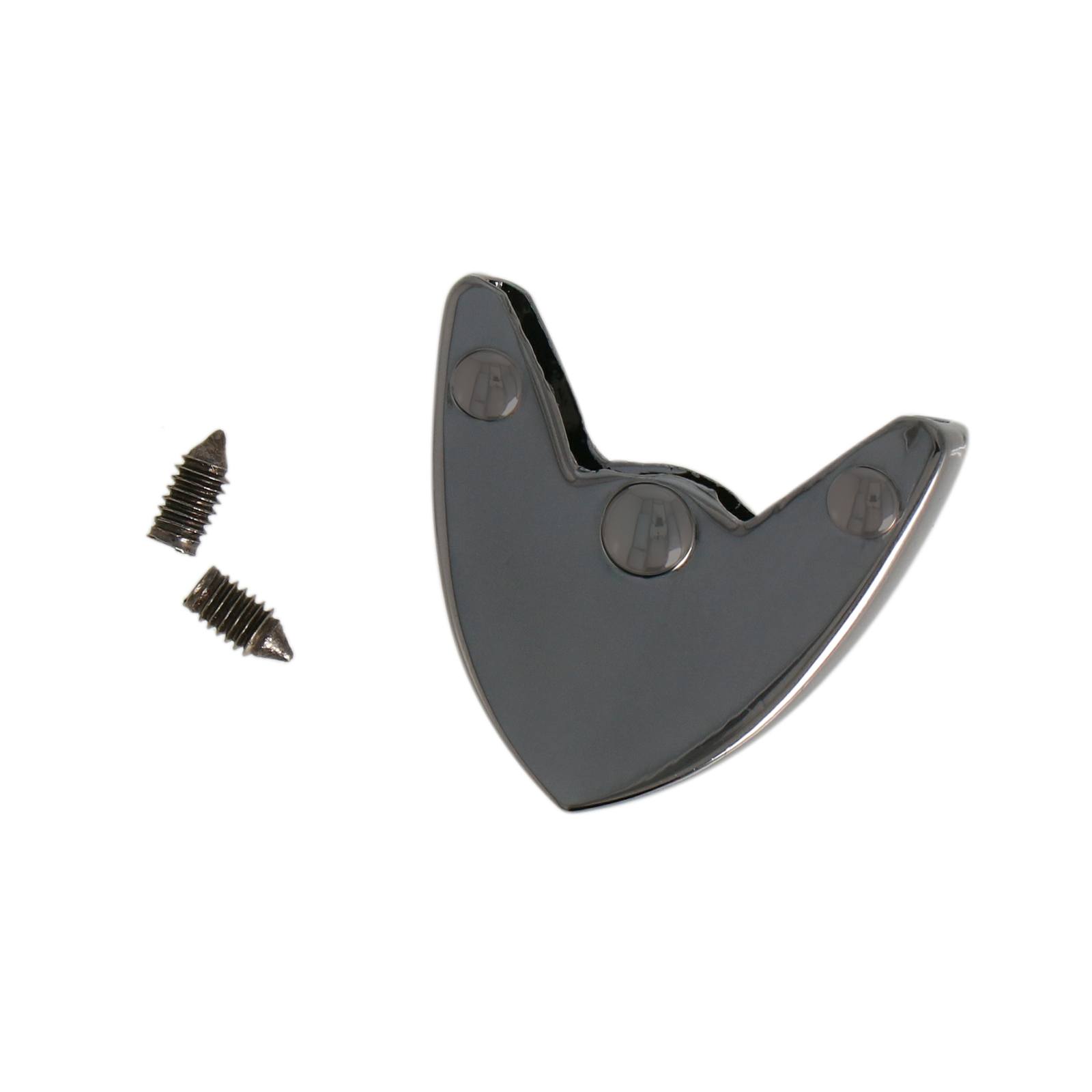 gunmetal v-shaped belt end 22x20mm | 1pc