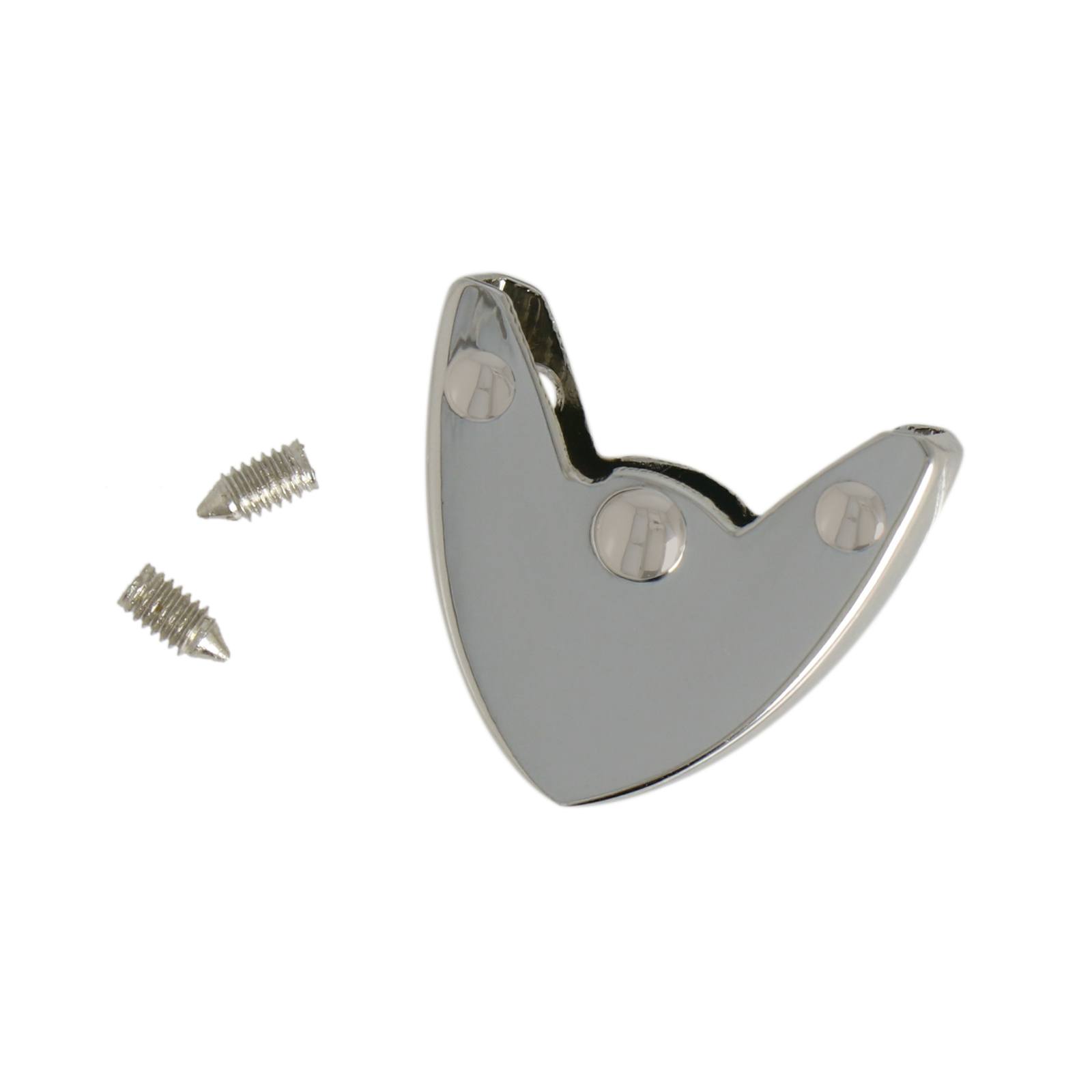 silver v-shaped belt end 22x20mm | 1pc