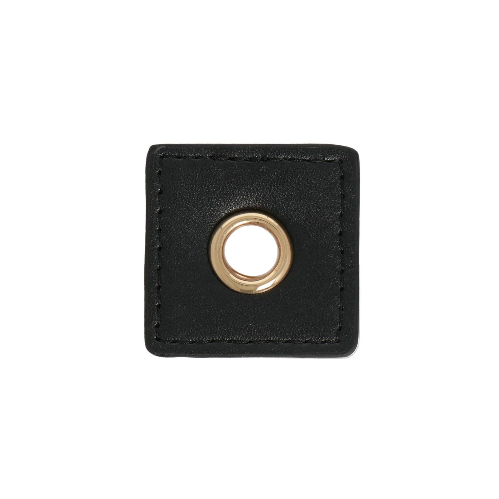 black pu leather eyelet square 4x4cm | 1pc