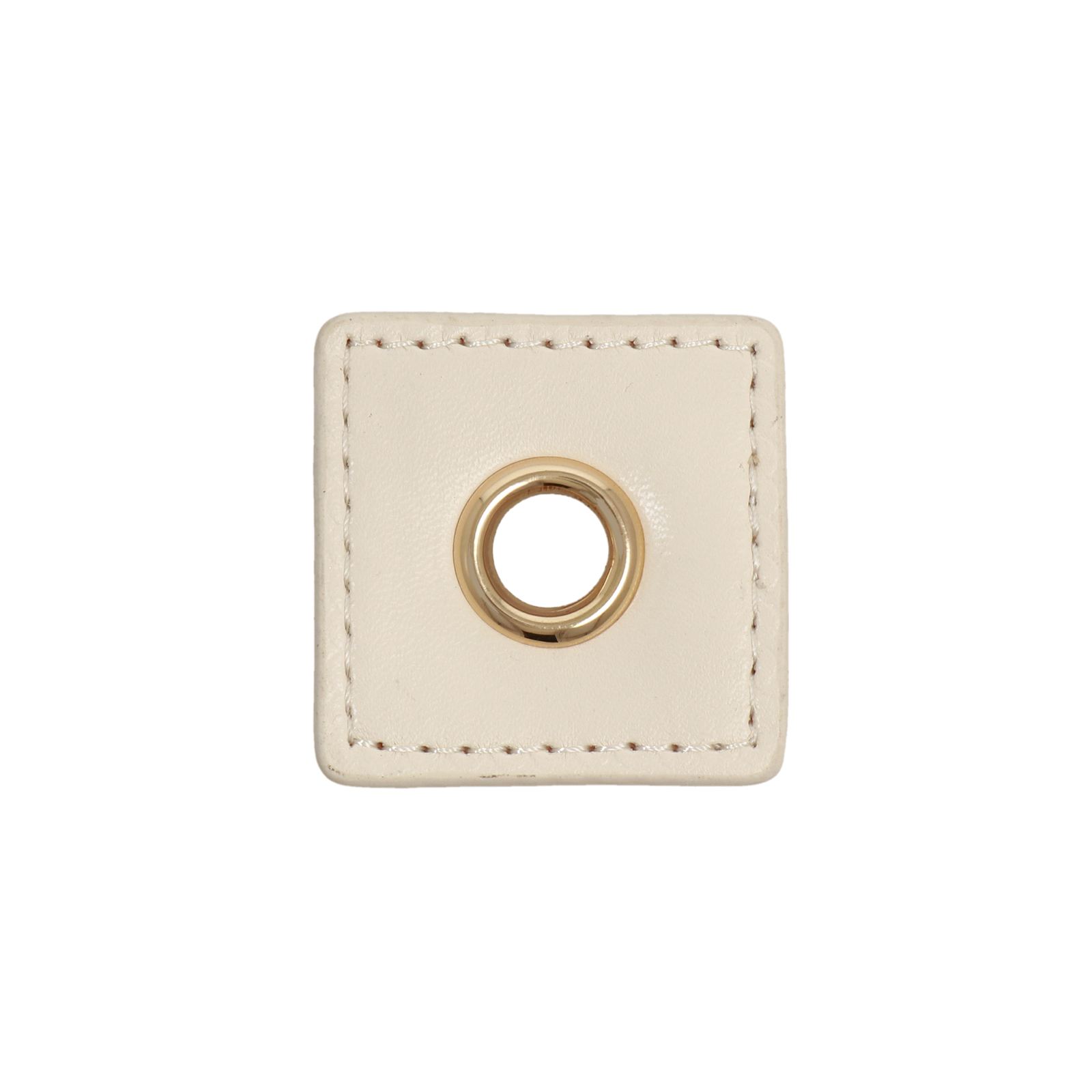 öse pu-leder weiß quadrat 4x4cm | 1st