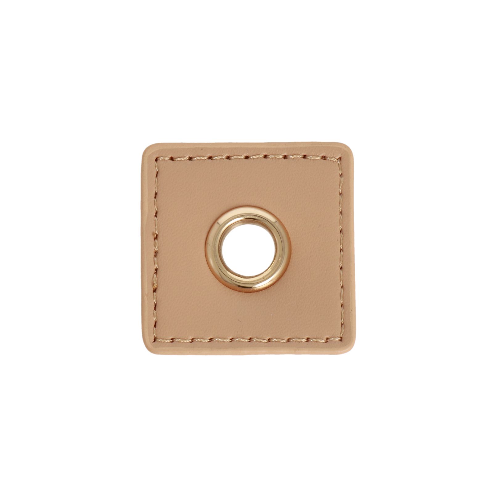 öse pu-leder beige quadrat 4x4cm | 1st