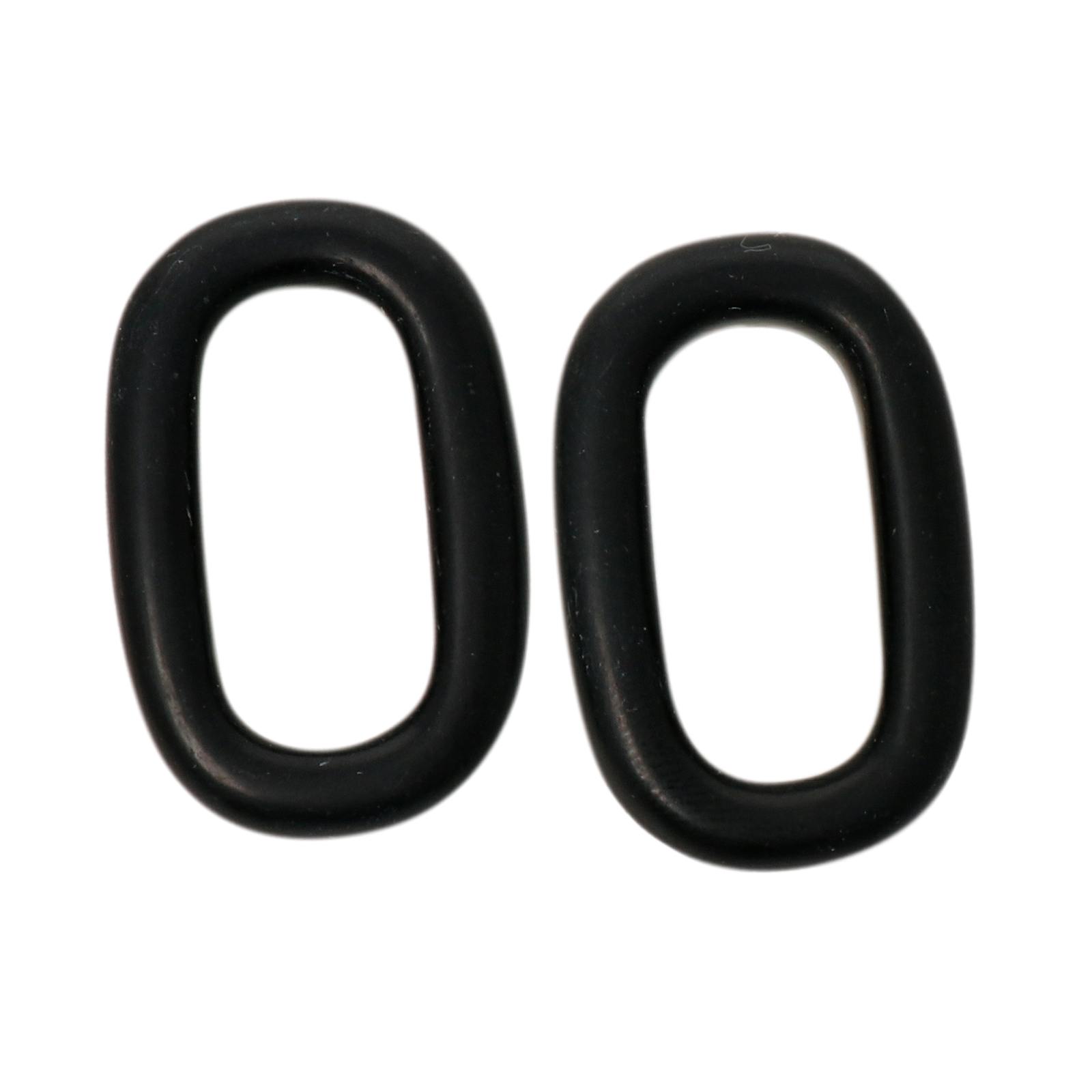 oval rings for bag - black 33x22mm | 2pc