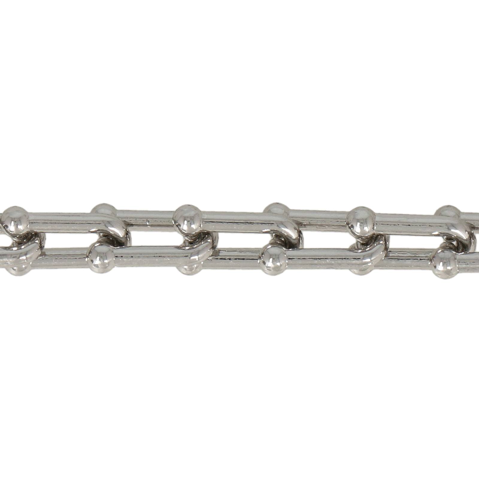 rhodium versilbert ketten link u 10x5mm | 50cm