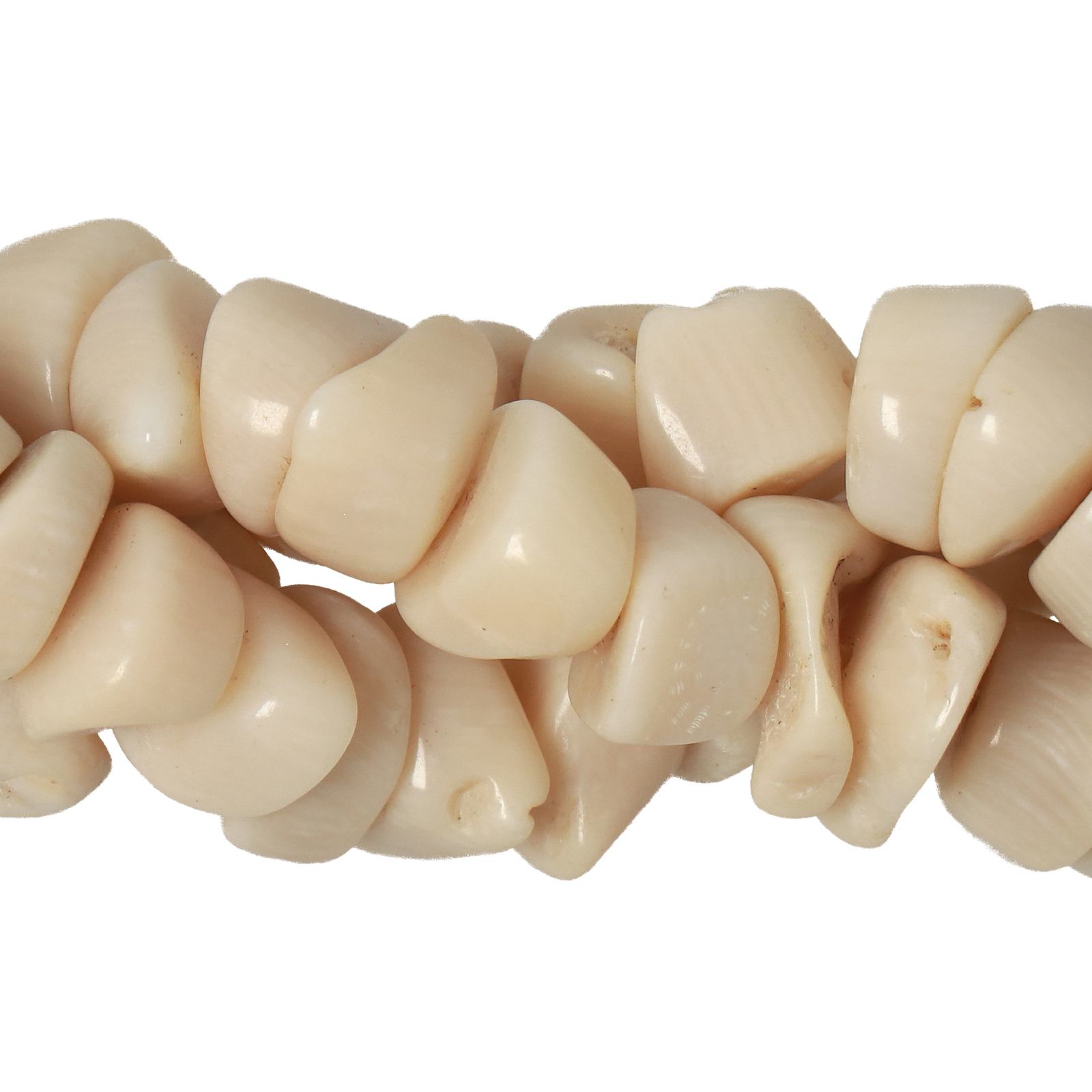 white bamboo coral chips 10-12mm | 15/16-inch strand
