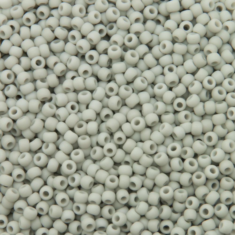 rocaille toho seed beads 11/0 opaque frosted grey (53f) | 10gr