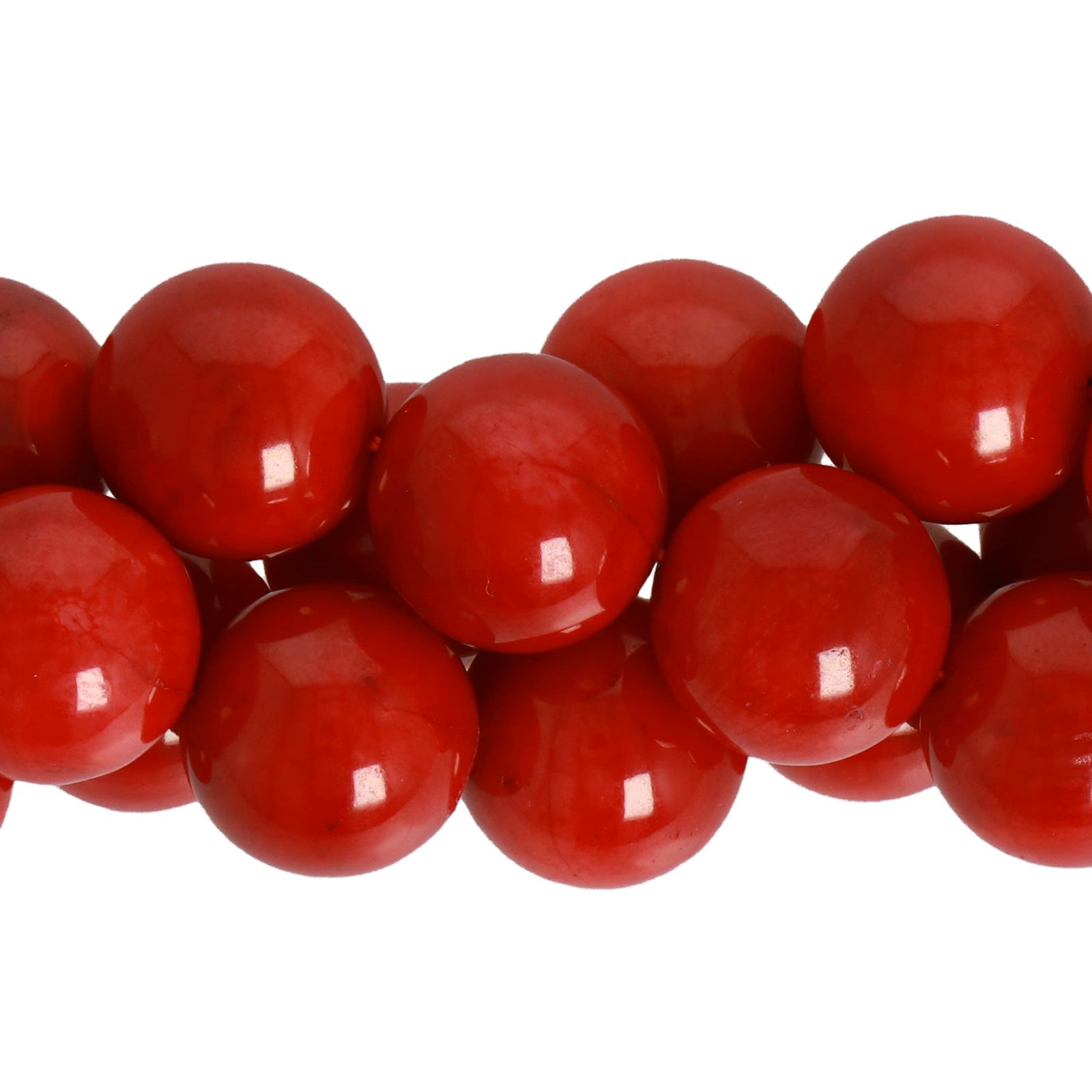 red bamboo coral smooth round 11-12mm | 15/16-inch strand