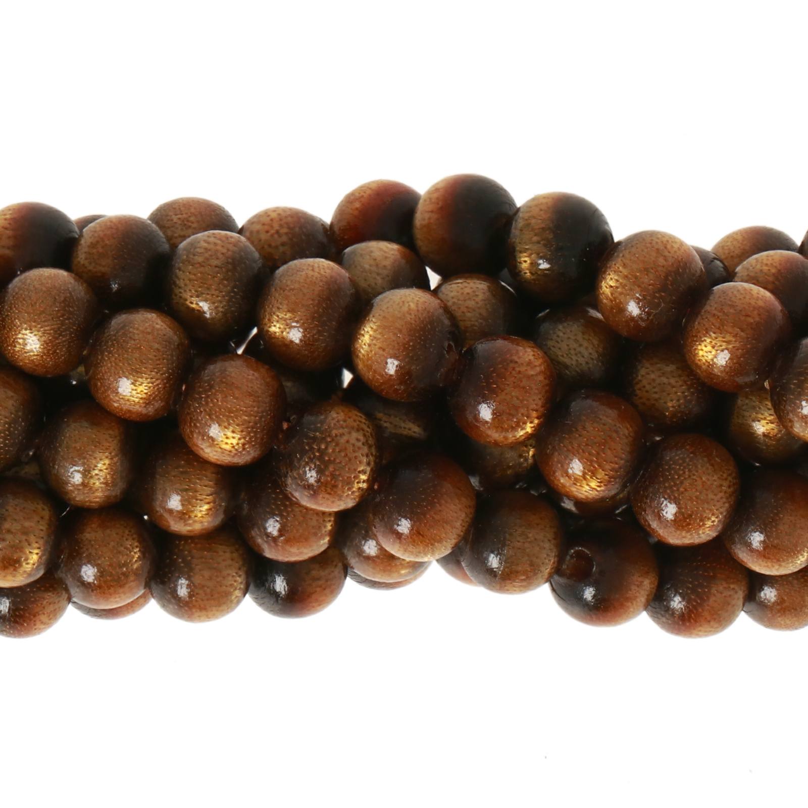 golden coral smooth round 6mm | 16-inch strand
