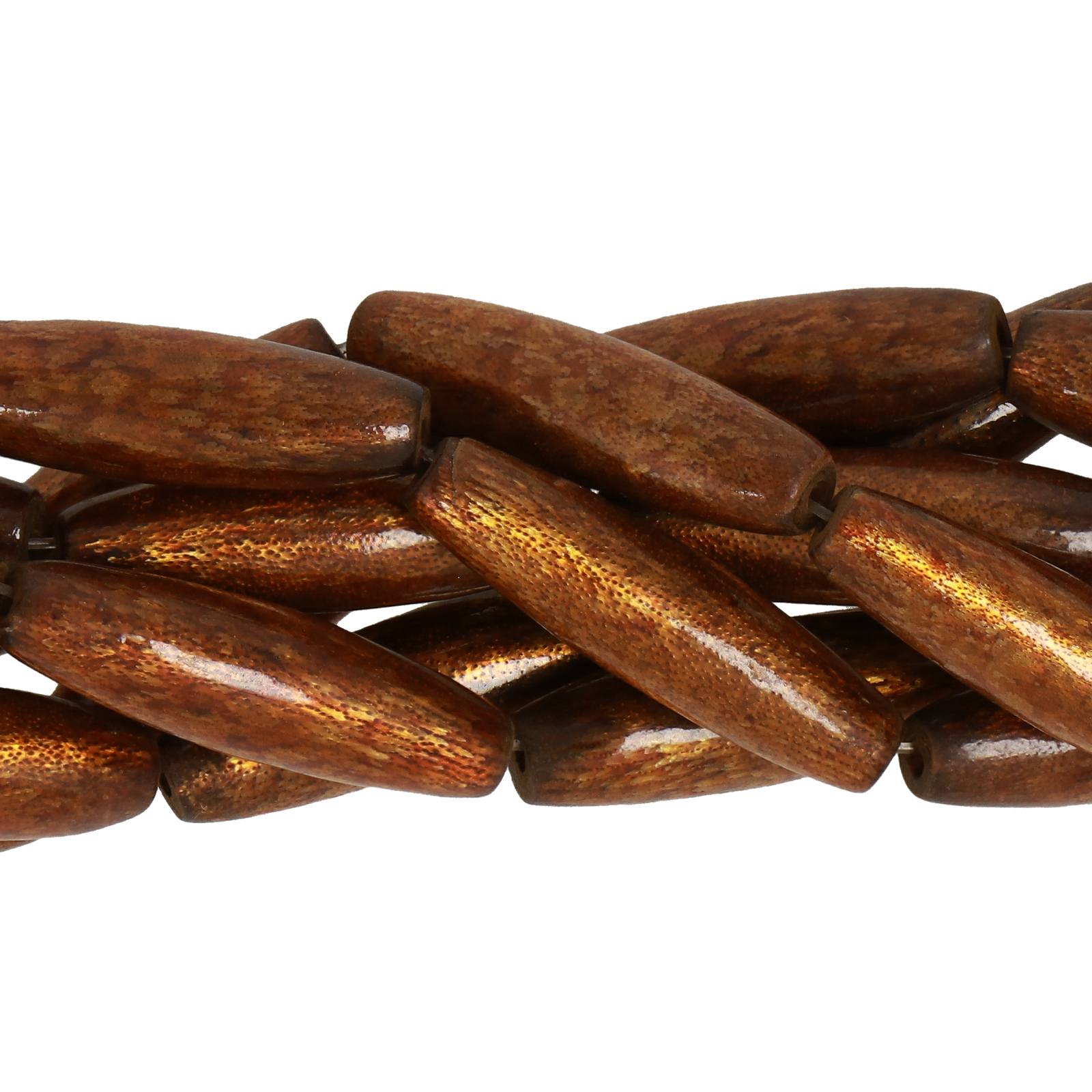 golden coral smooth olive 24x6mm | 16-inch strand
