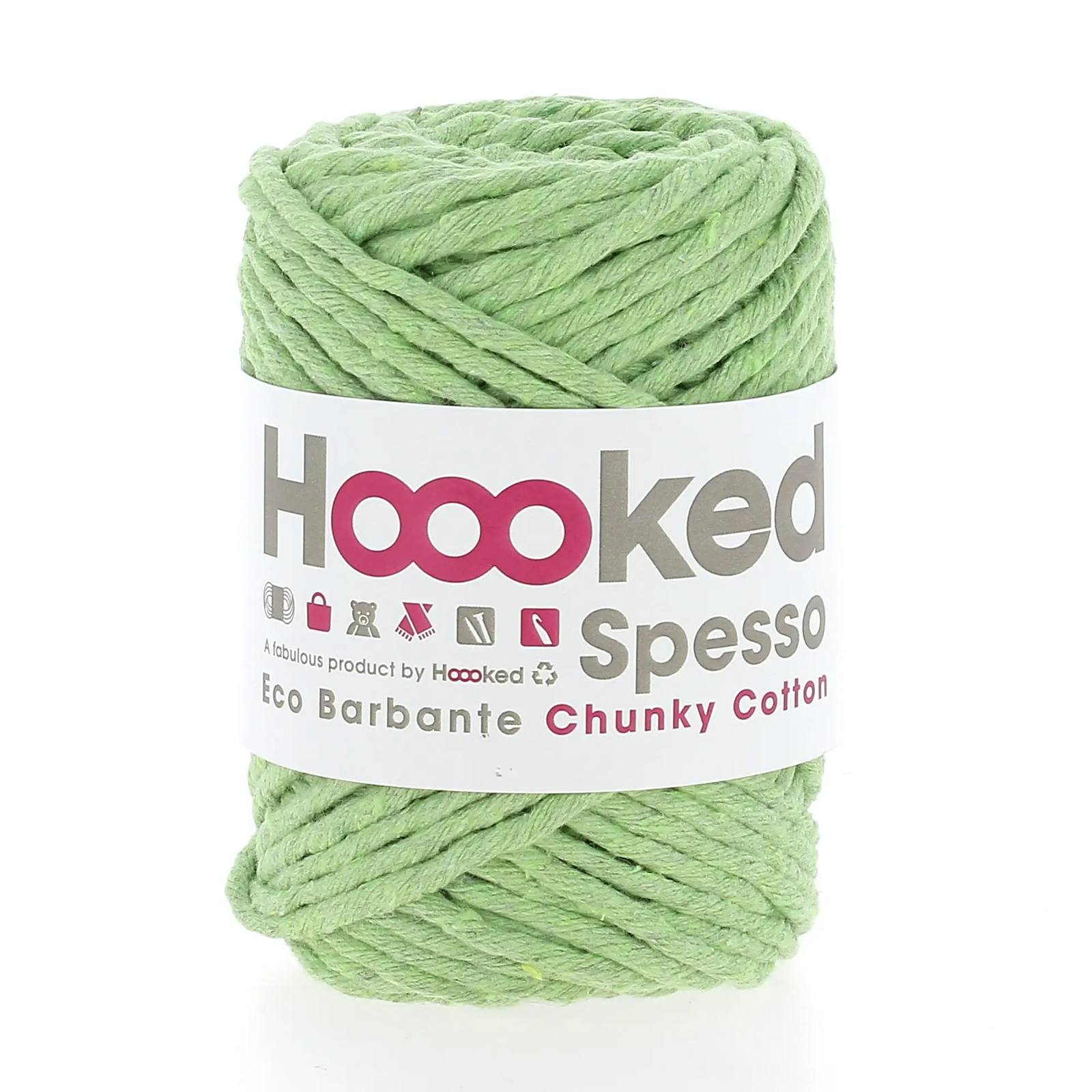 hoooked eco barbante spesso chunky cotton - lima (801) - 200gr (50mt) | 1pc