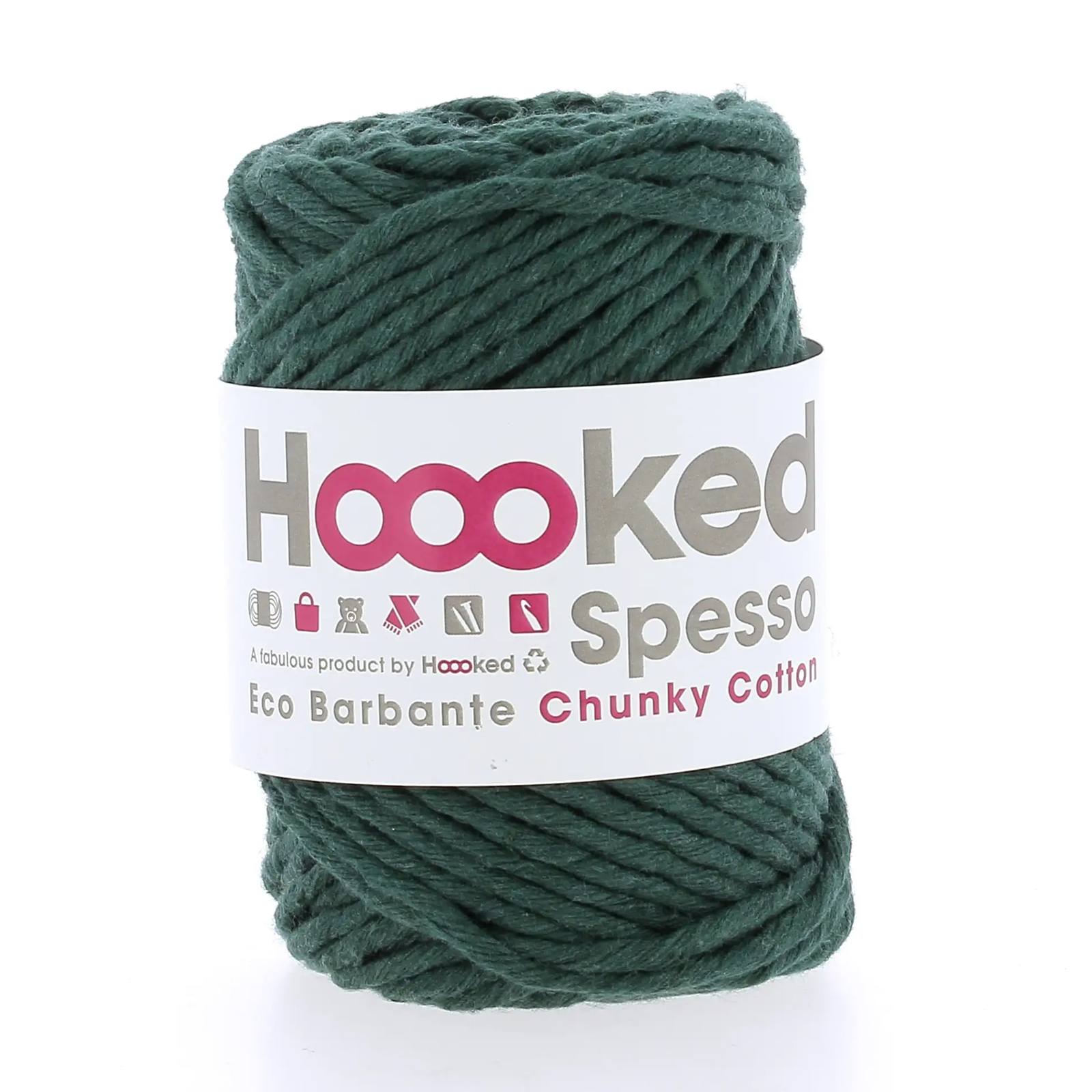 hoooked eco barbante spesso chunky cotton - pine (804) - 200gr (50mt) | 1pc