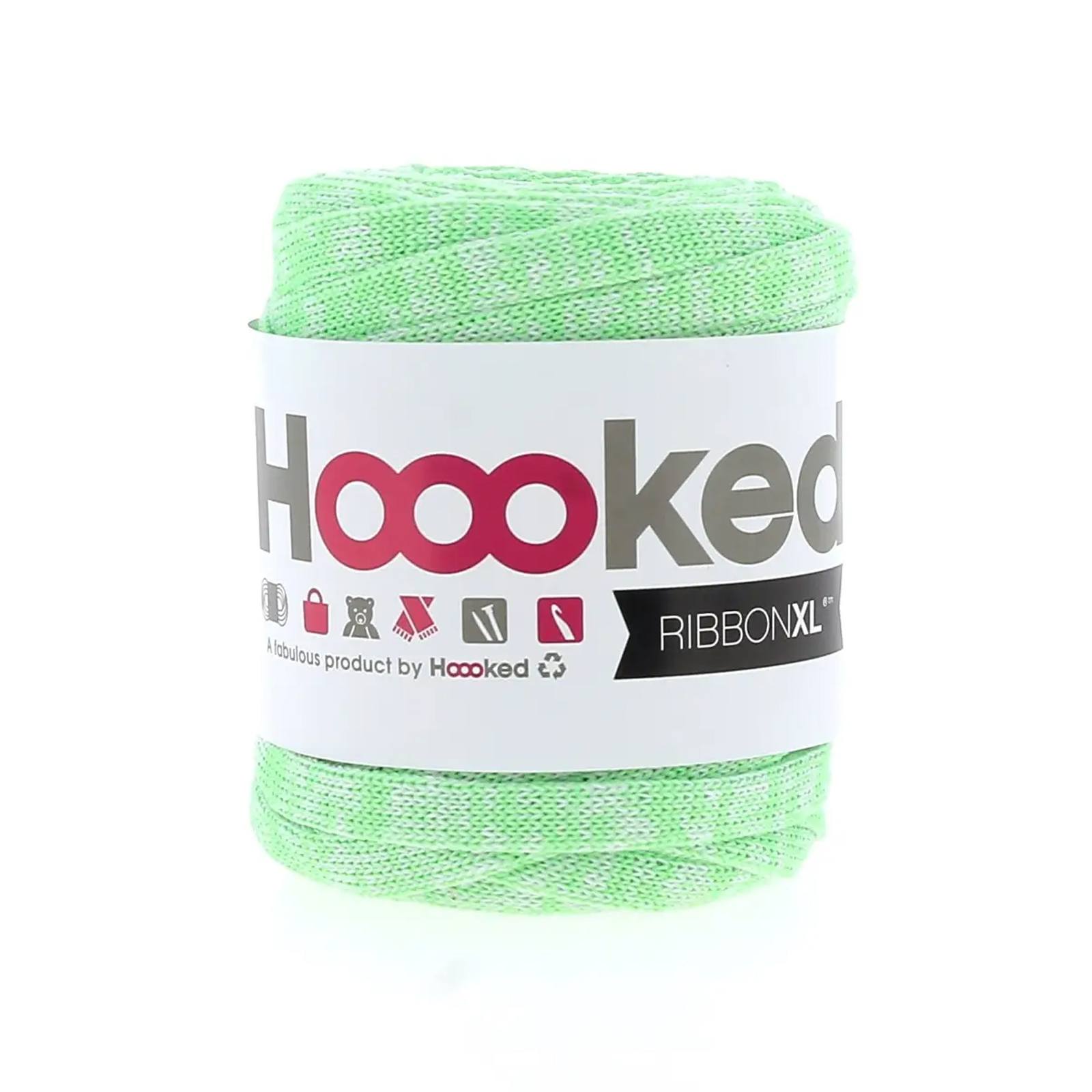 hoooked ribbon xl neon 80gr - electric lime (01) - 80gr (28mt) | 1pc