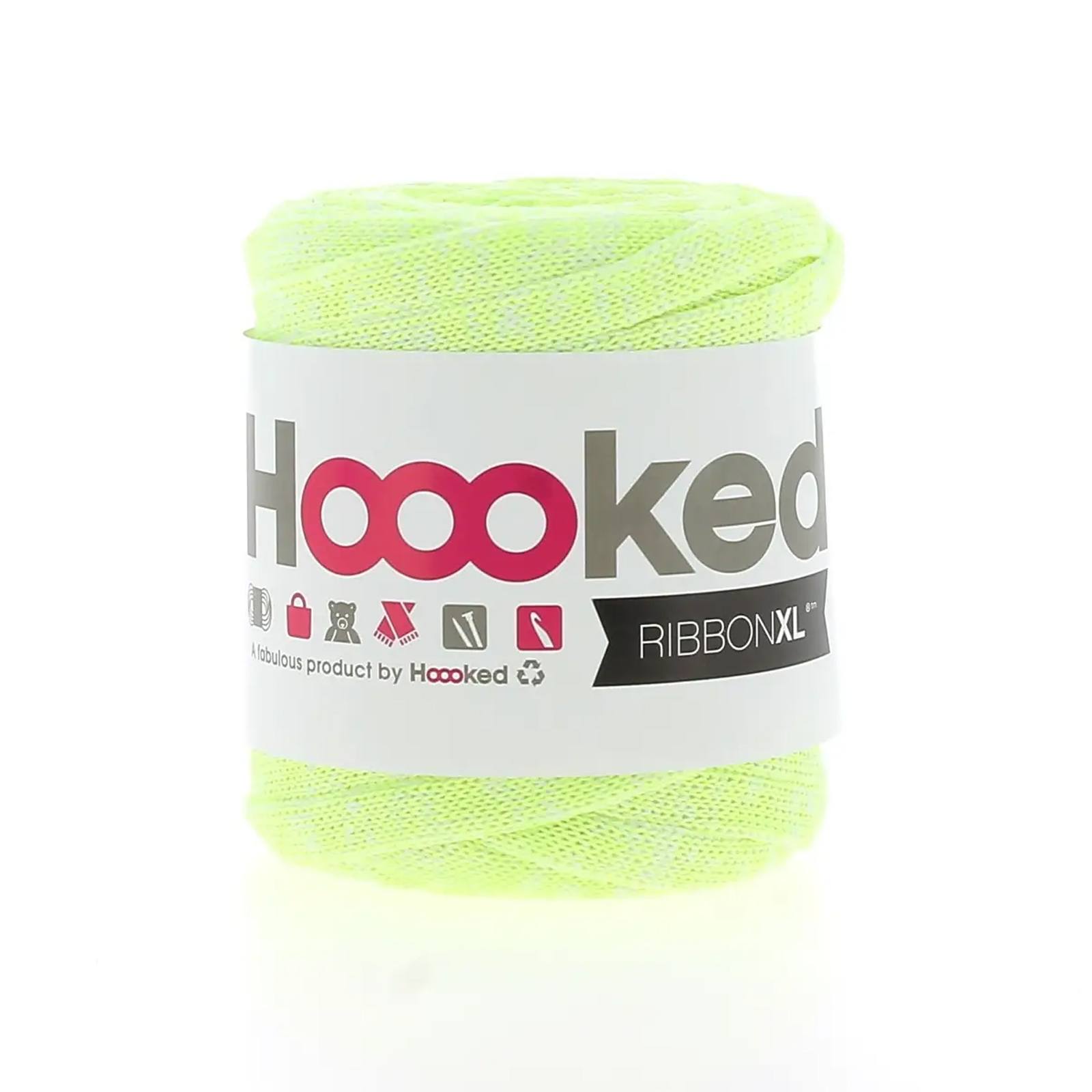hoooked ribbon xl neon 80gr - laser lemon (02) - 80gr (28mt) | 1pc