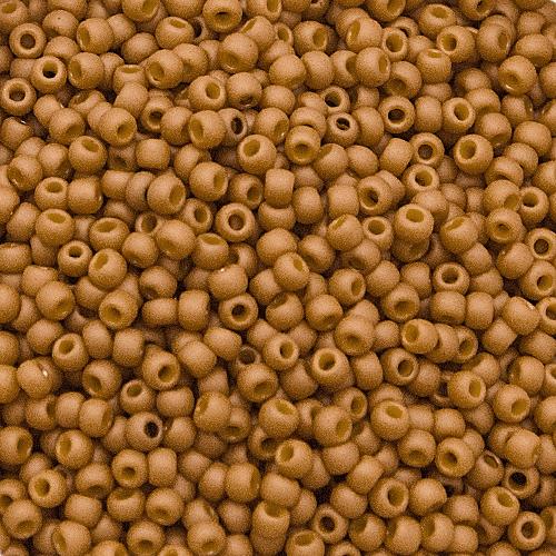 saatperlen toho 11/0 opaque frosted gold luster yellow (1623f) | 10gr