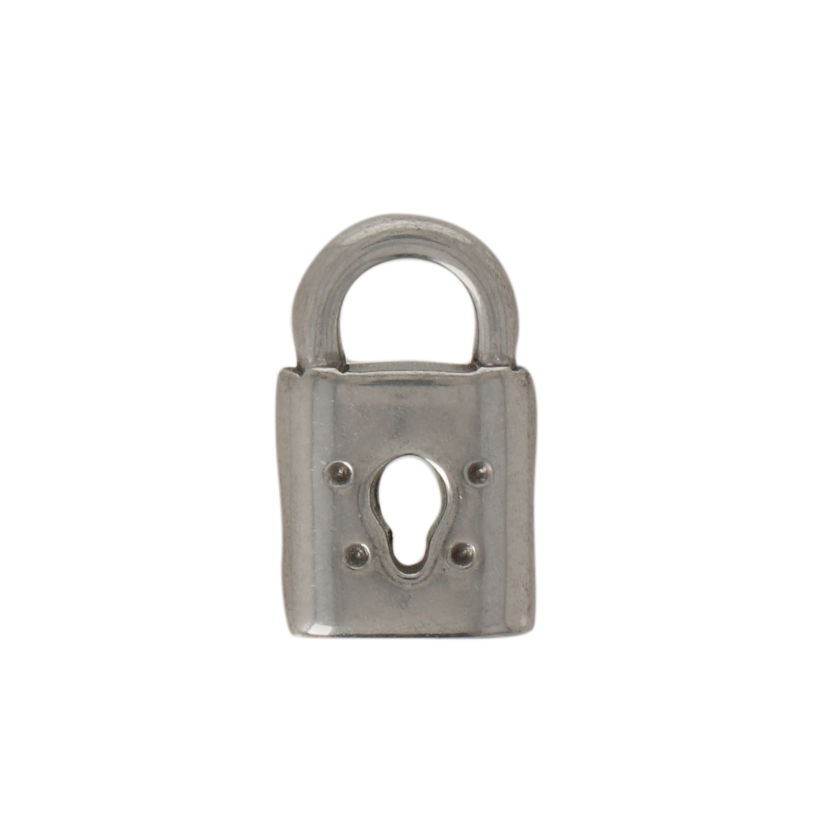 stainless stell padlock charm 16x10mm | 2pc