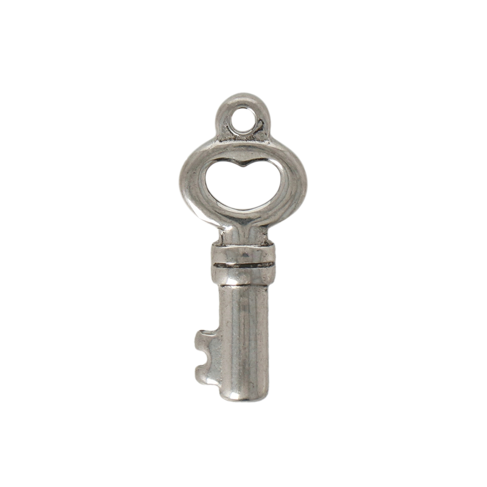 stainless stell key charm 20x9mm | 2pc