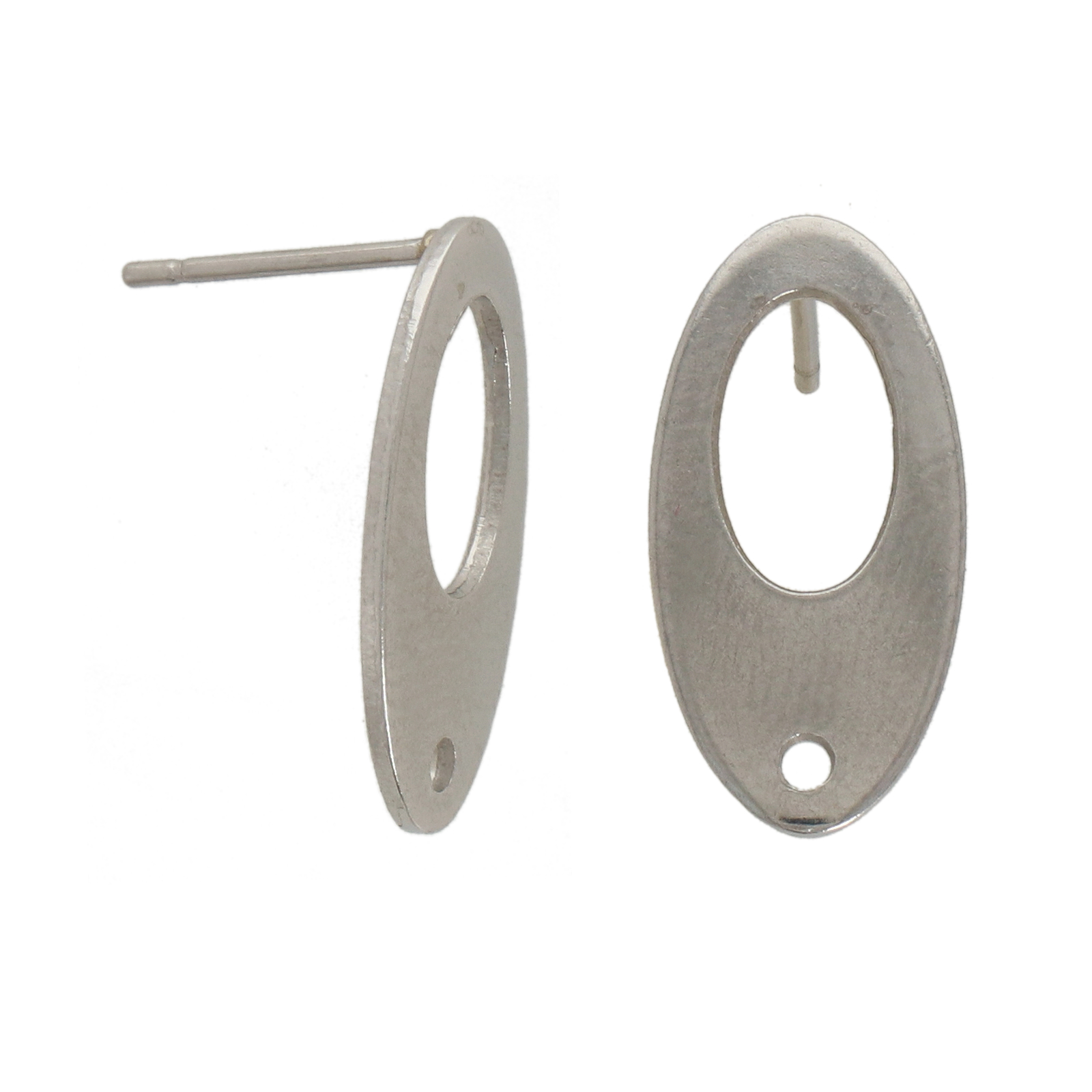 stainless steel post earrings oval 20x10mm | 10pc