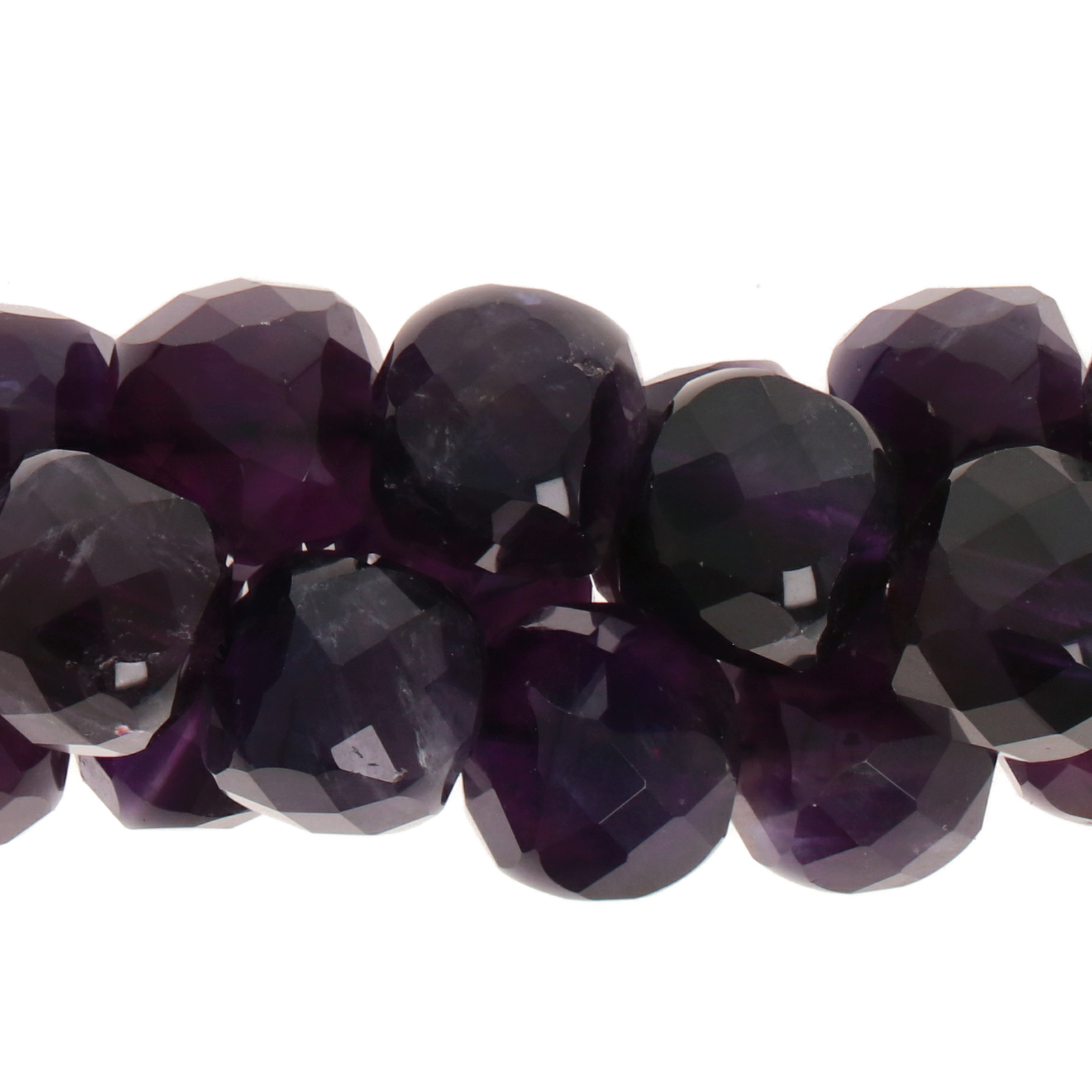 amethyst faceted cube 10mm | 16-inch strand