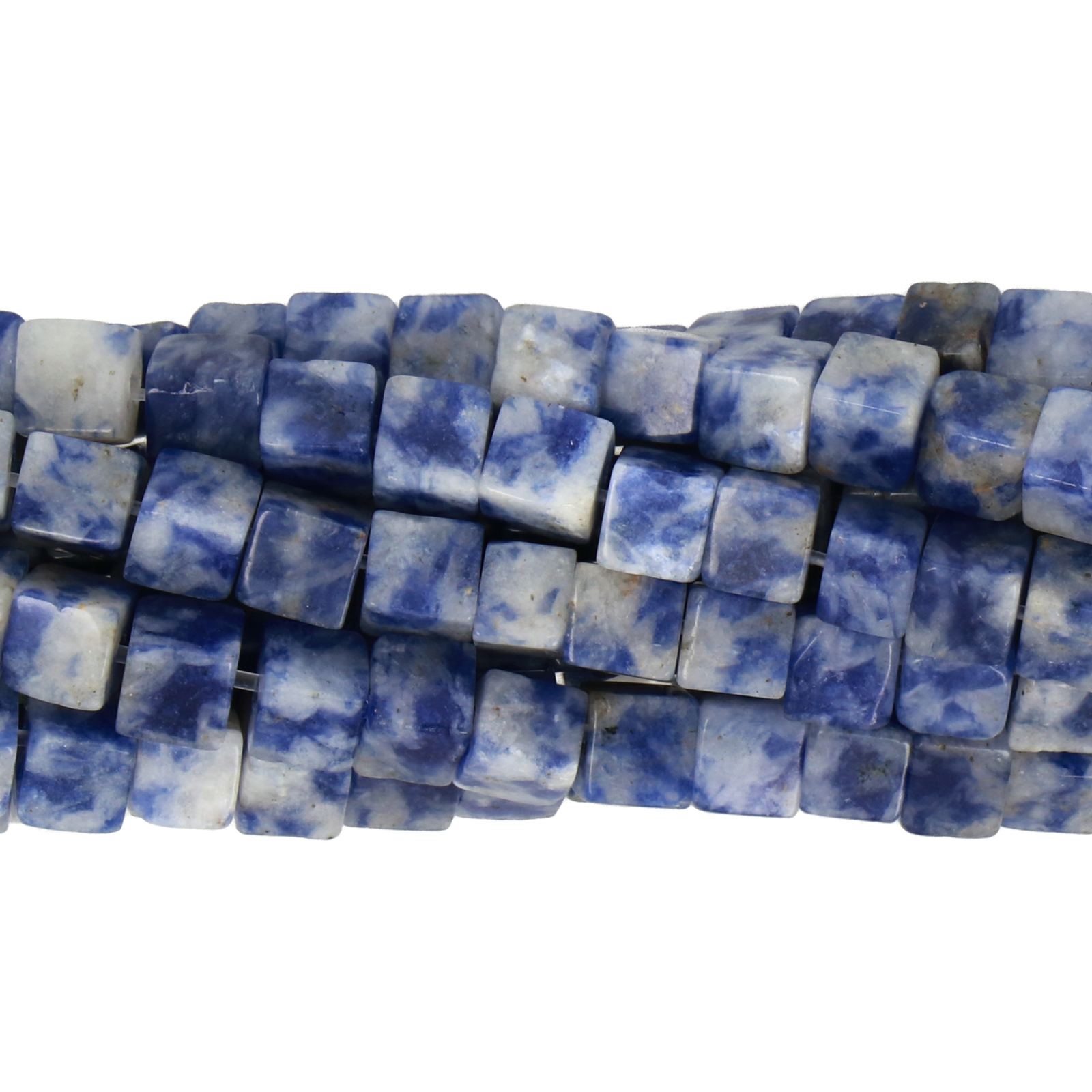 sodalite smooth cube 4mm | 15/16-inch strand