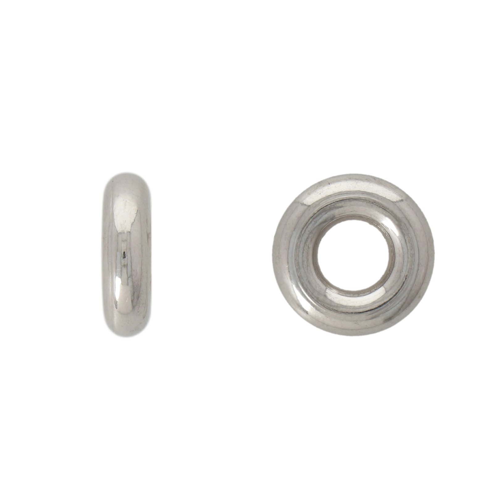 großes loch stahlperle heishi 12x3mm | 4st