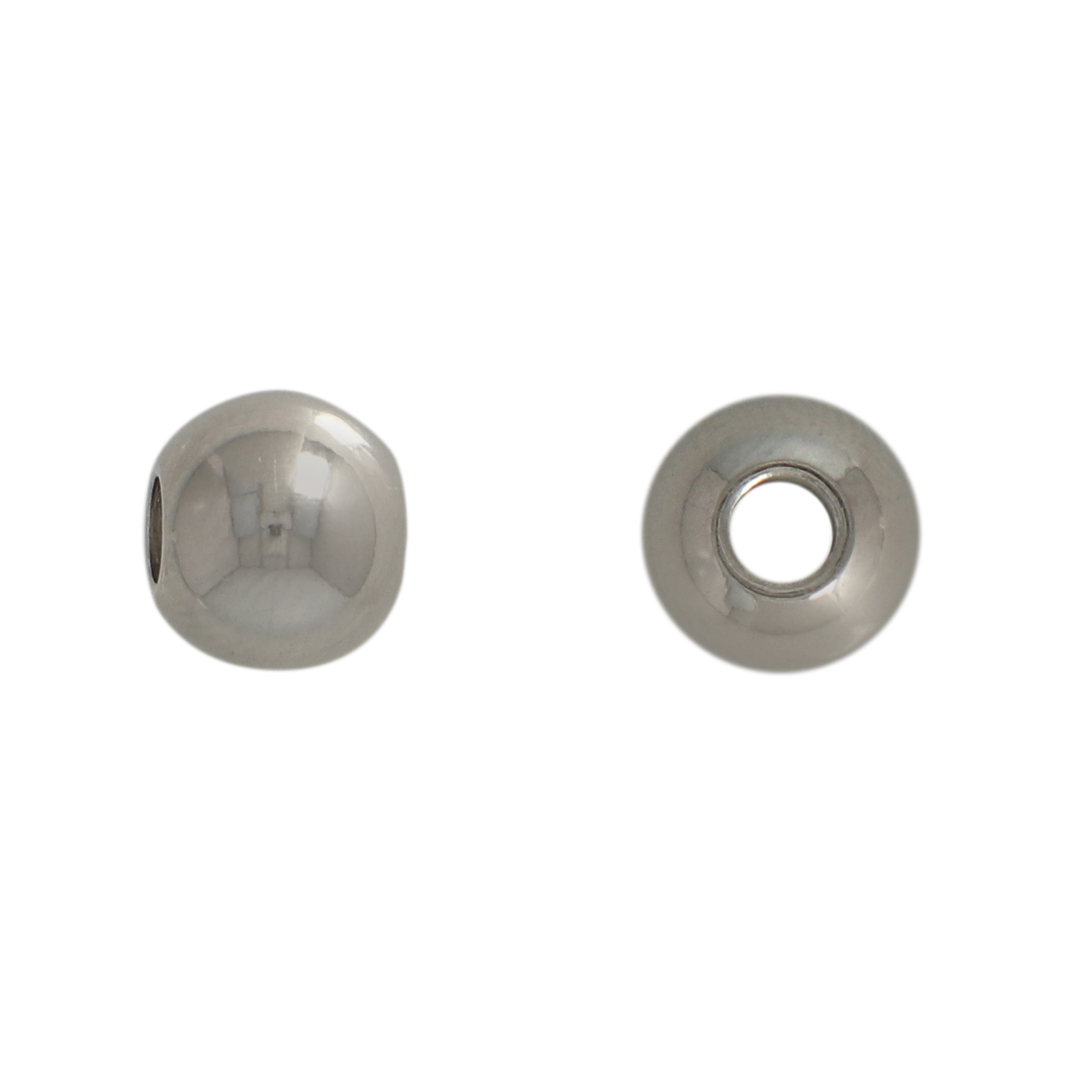 stainless steel spacer round bead 8mm - hole 2,5mm | 10pc