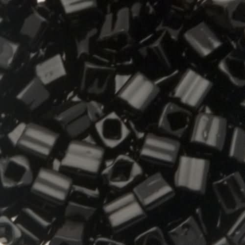 cube toho beads 4mm - opaque jet (49) | 10gr