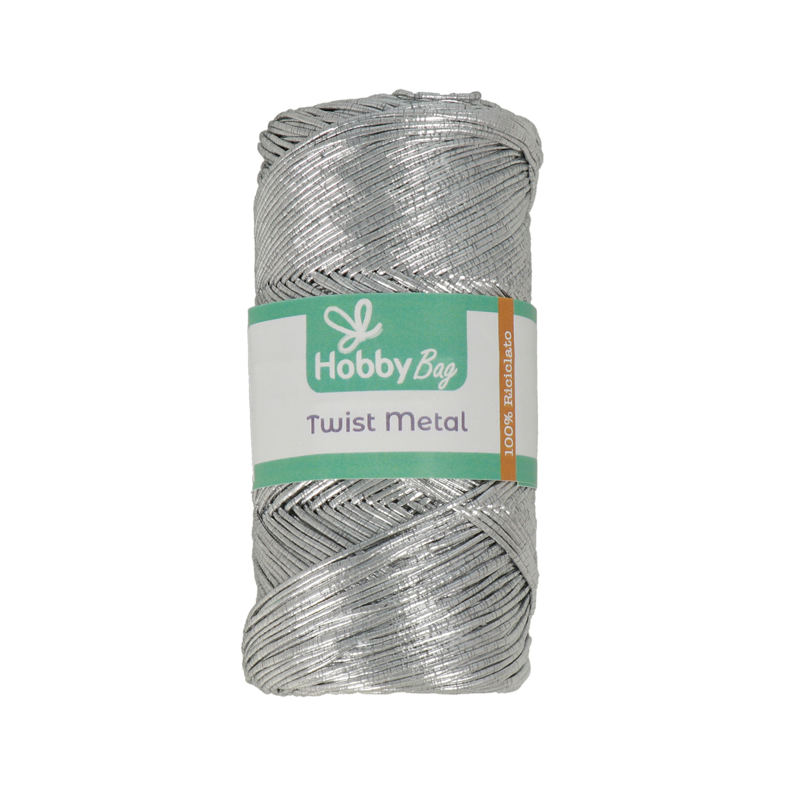 hobbybag rowen twist metal - silver - 100gr (130mt) | 1pc