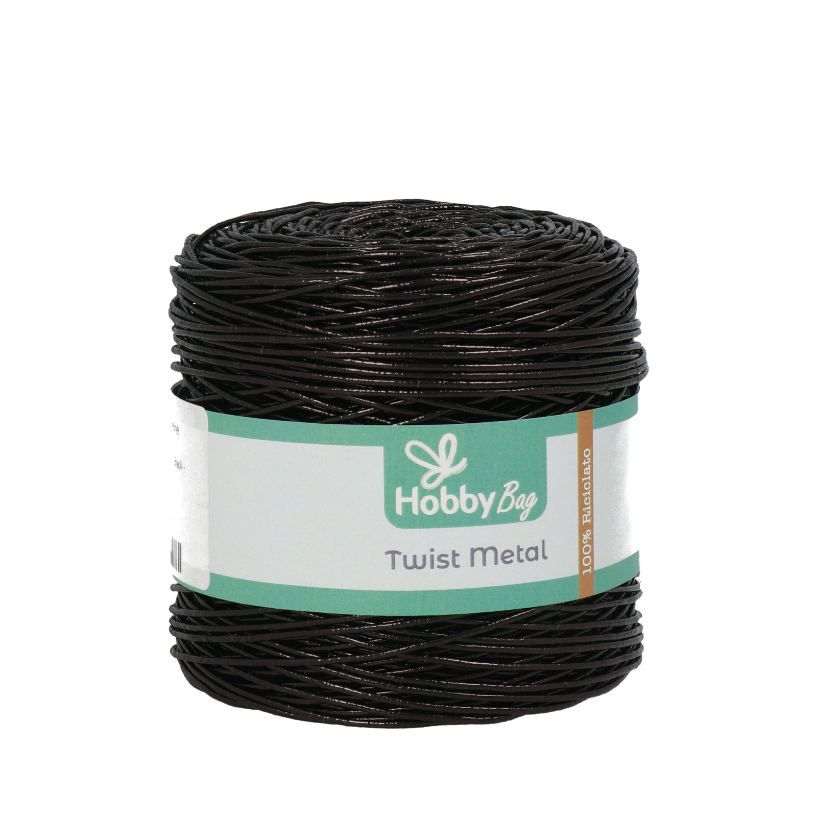 hobbybag rowen twist metal - black - 100gr (130mt) | 1pc