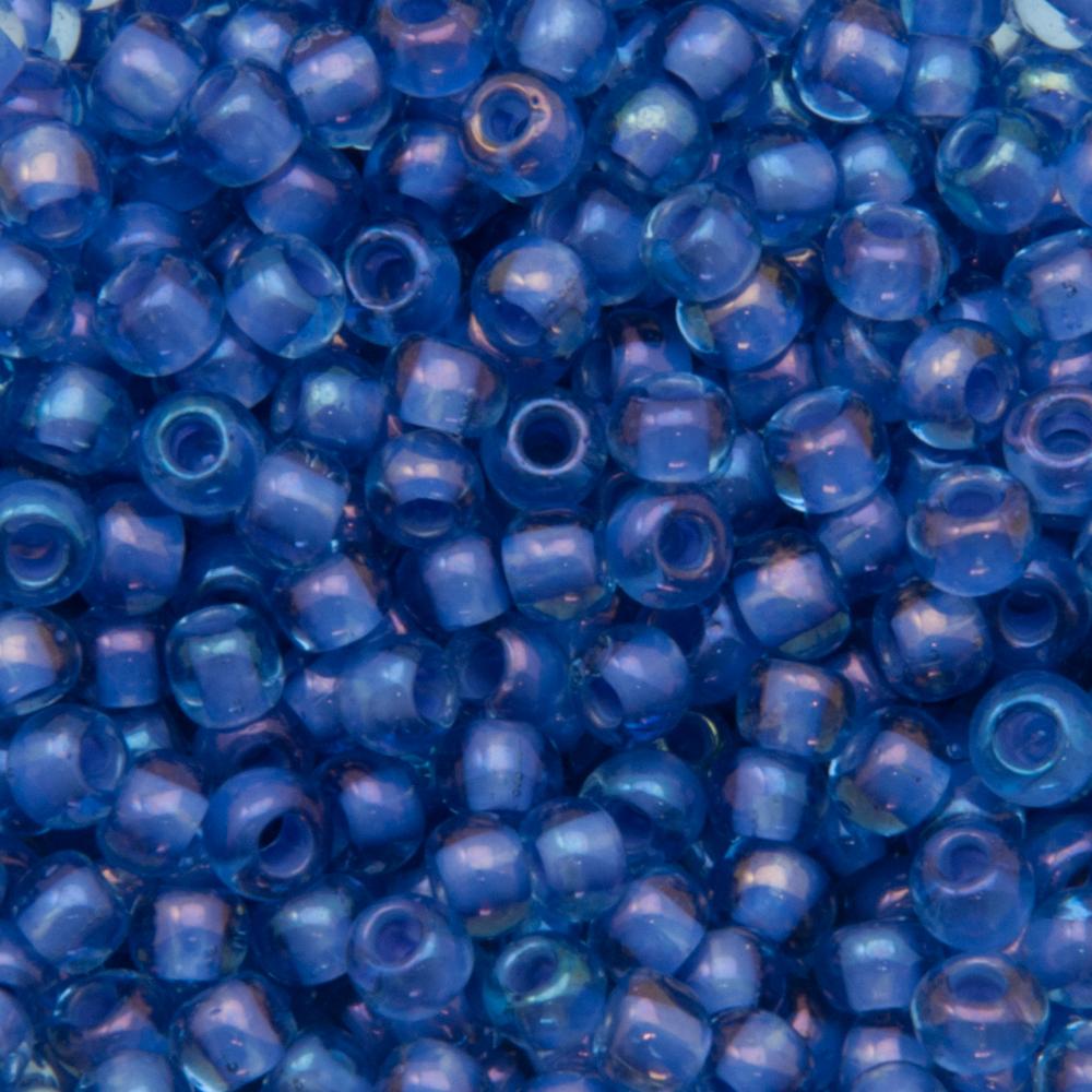 rocaille toho seed beads 6/0 - inside color light sapphire/opaque purple lined (934) | 10gr