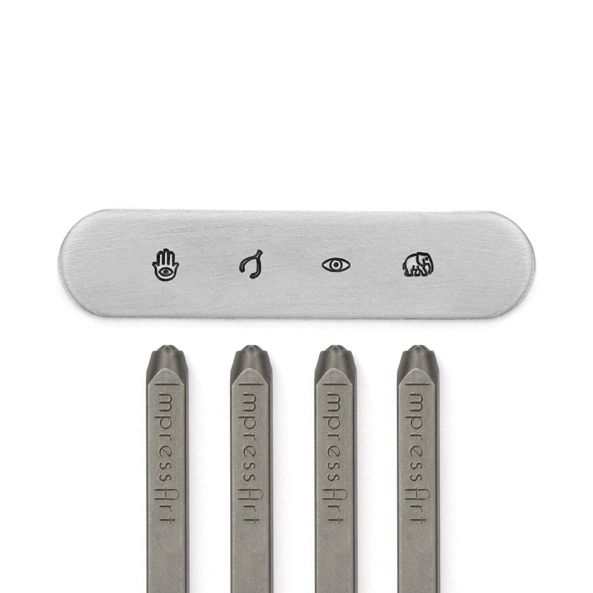 design stamp good luck signature stamp pack 4mm - 4pc | 1pc