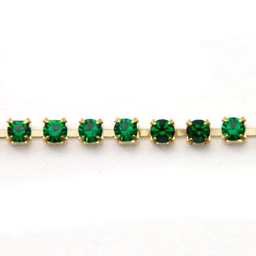 emerald preciosa strass chain pp18 (2,5mm) | 20cm