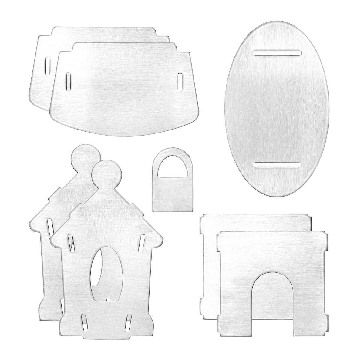 metal blanks aluminium diy gingerbread cottage 80x50mm | 1pc