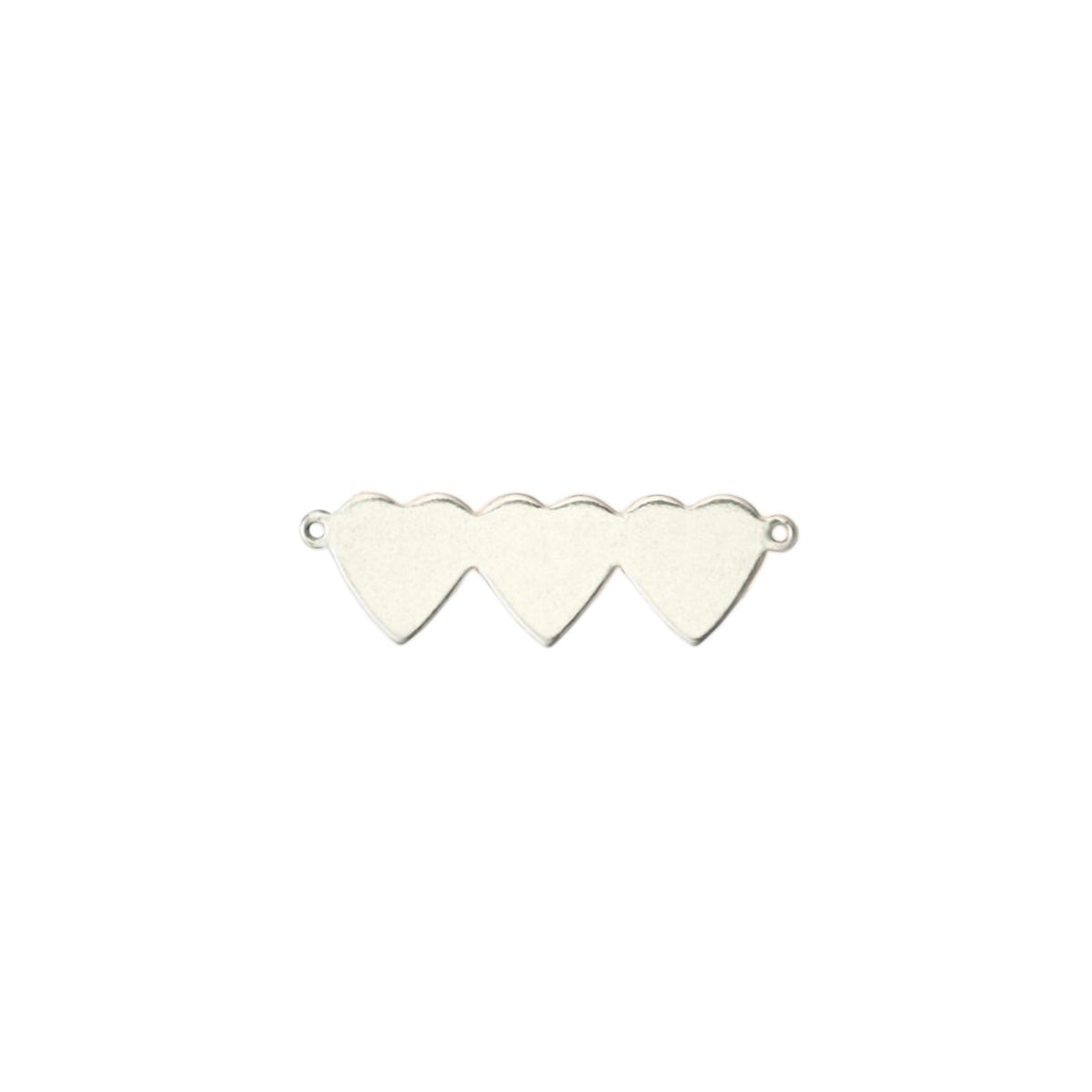 premium blanks dreifaches herz aluminium 30x8mm | 6st