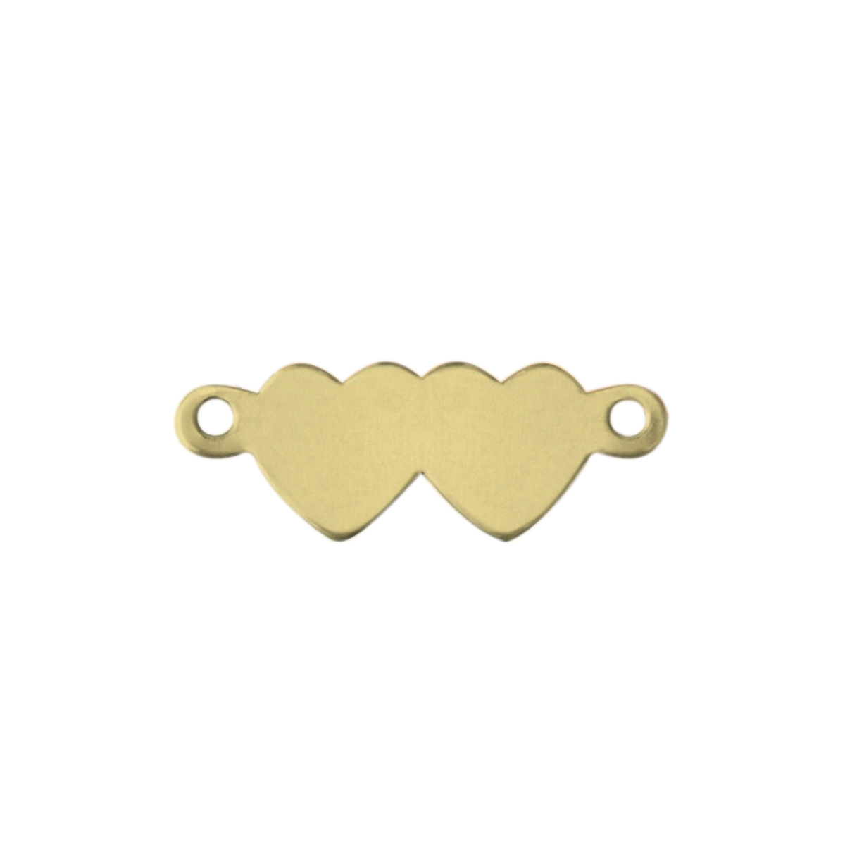premium blanks doppeltes herz mess 18x6mm | 6st