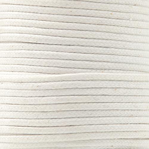 white waxed cotton cord 2mm | 25mt