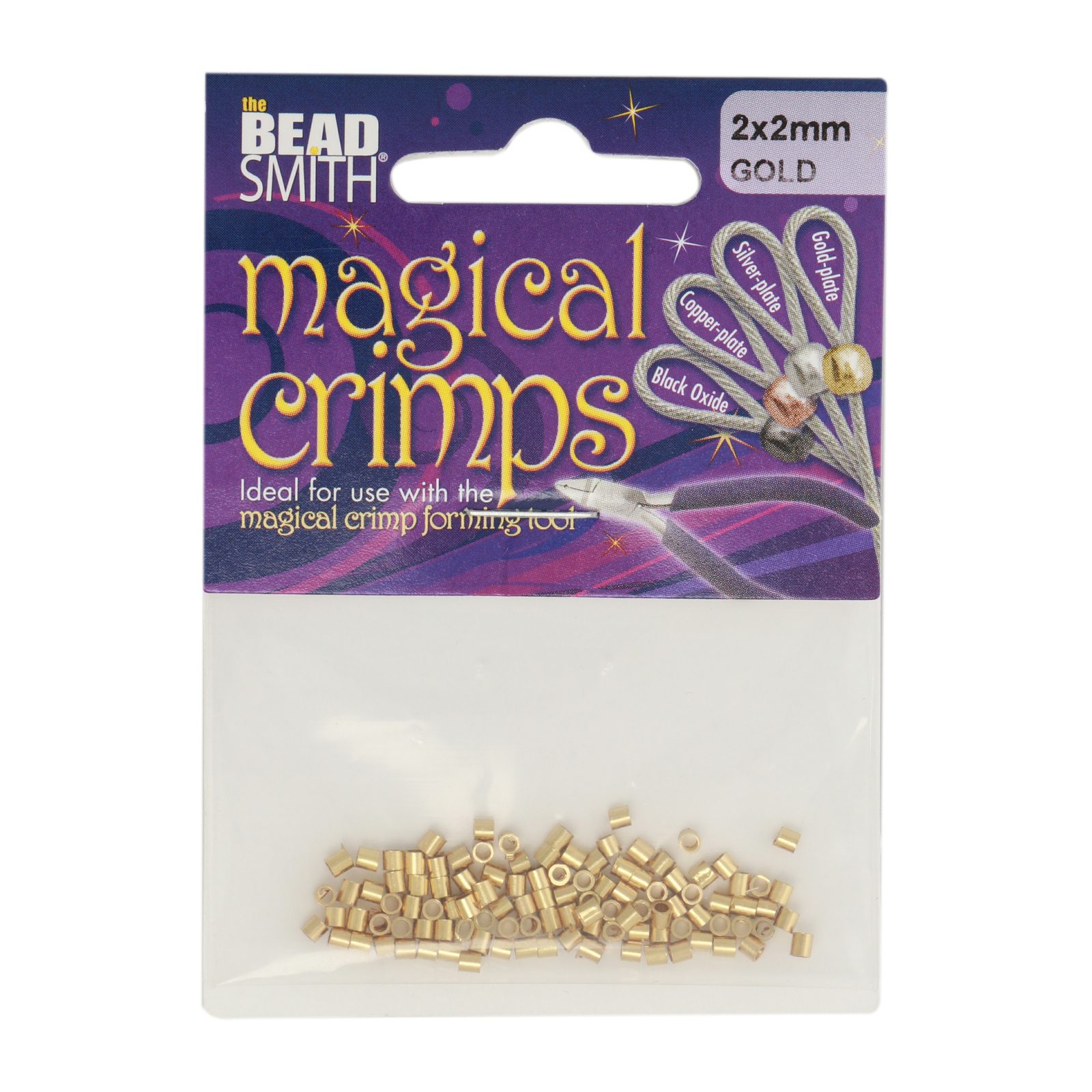 magical crimps - gold plated crimp tubes 2mm | 100pc
