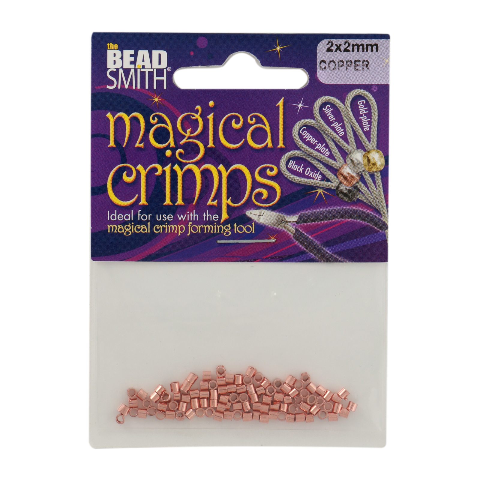 magical crimps - copper plated crimp tubes 2mm | 100pc