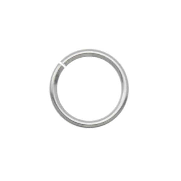 sterling silver open jump ring 8mm - wire 1,0mm | 5pc